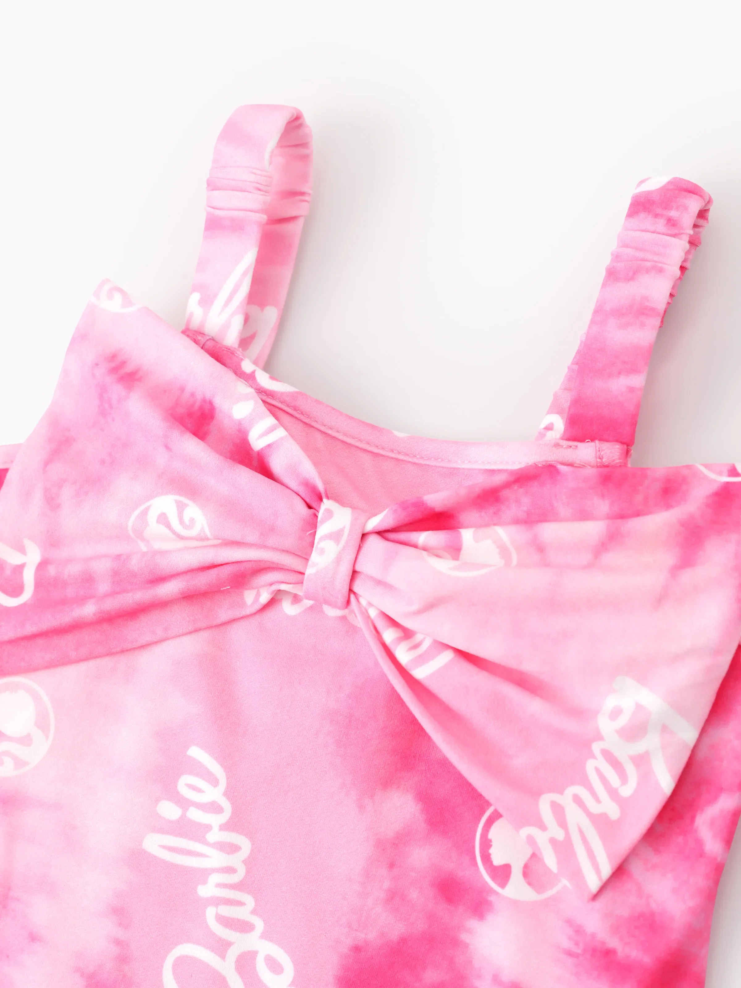 Barbie Toddler/Kid Girl 1pc Bowknot Tie-dyed Cami Dress Pink - Image 4