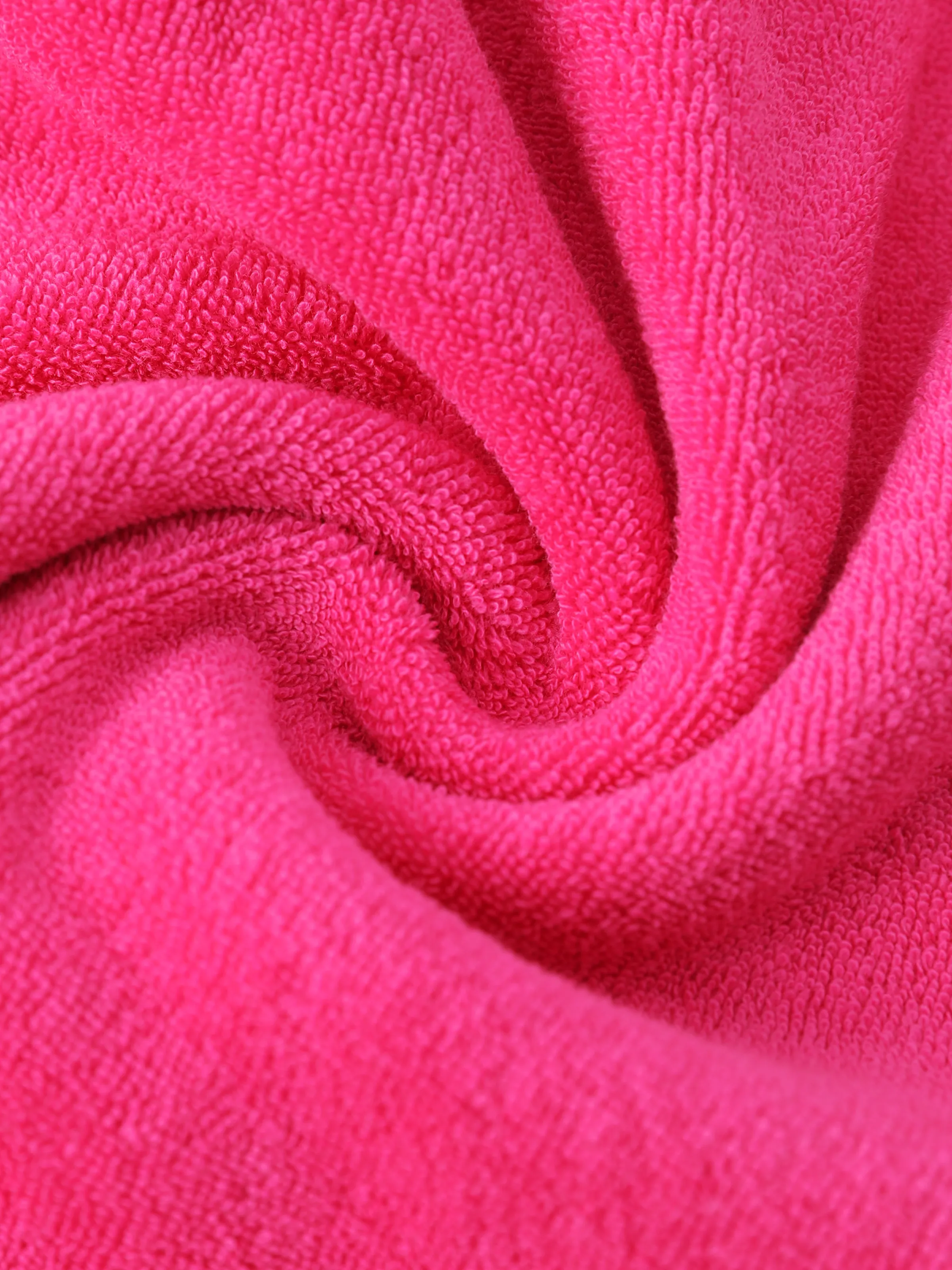 Barbie Toddler/Kid Girl 1pc Cotton Logo Embroidered Hooded Zipper Ruffle-hem Swim Cover-up Hot Pink - Image 6