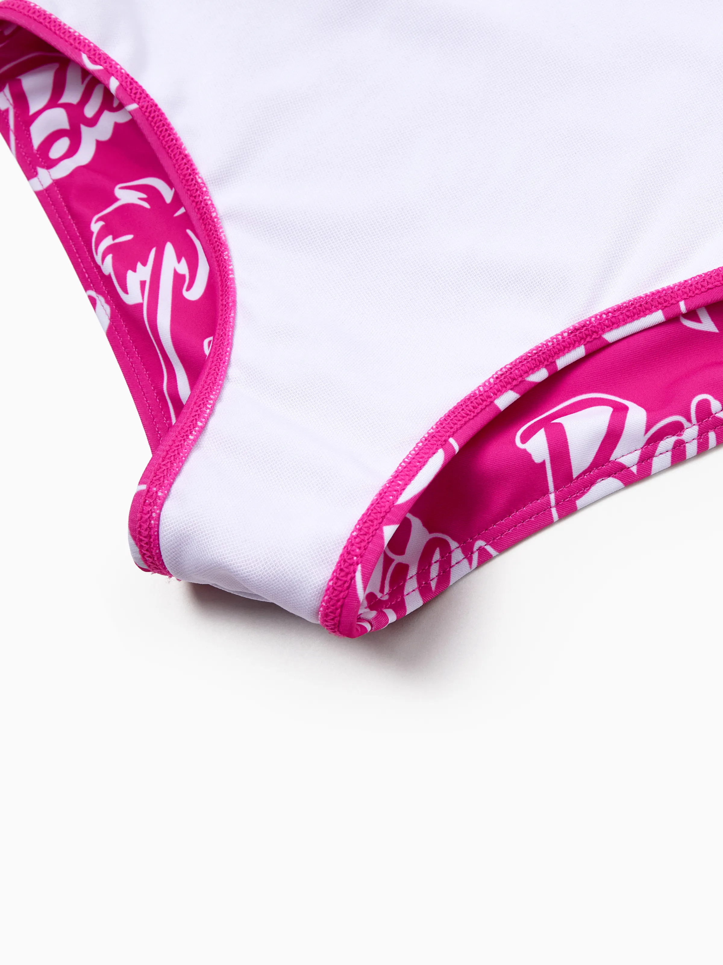 Barbie Toddler/Kid Girl UPF50+ Zip-up Front Swimsuit  Hot Pink - Image 6