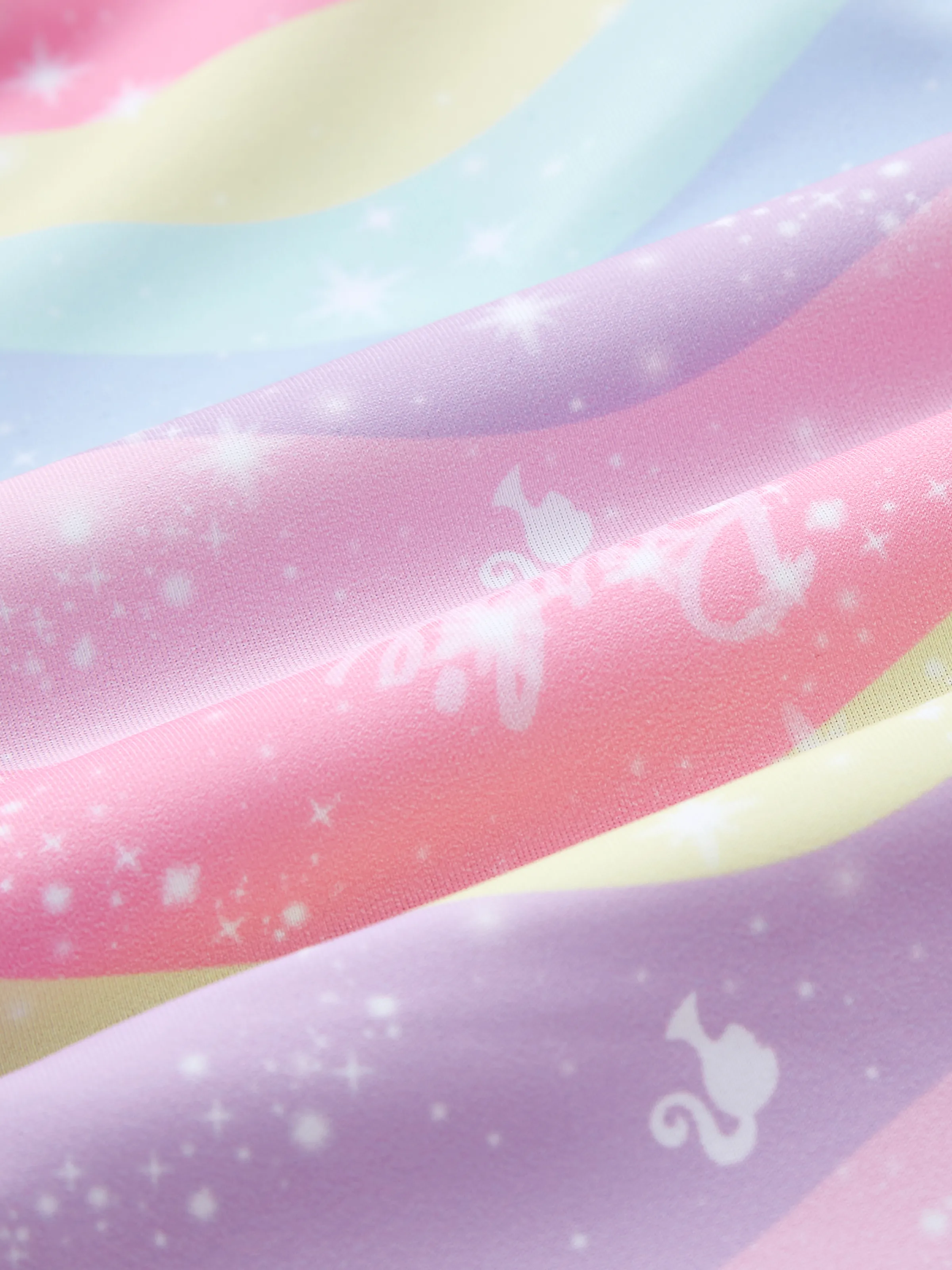 Barbie Toddler/Kid Girl 3pcs Magical Rainbow Mermaid Print Swimsuit Set Multi-color - Image 10