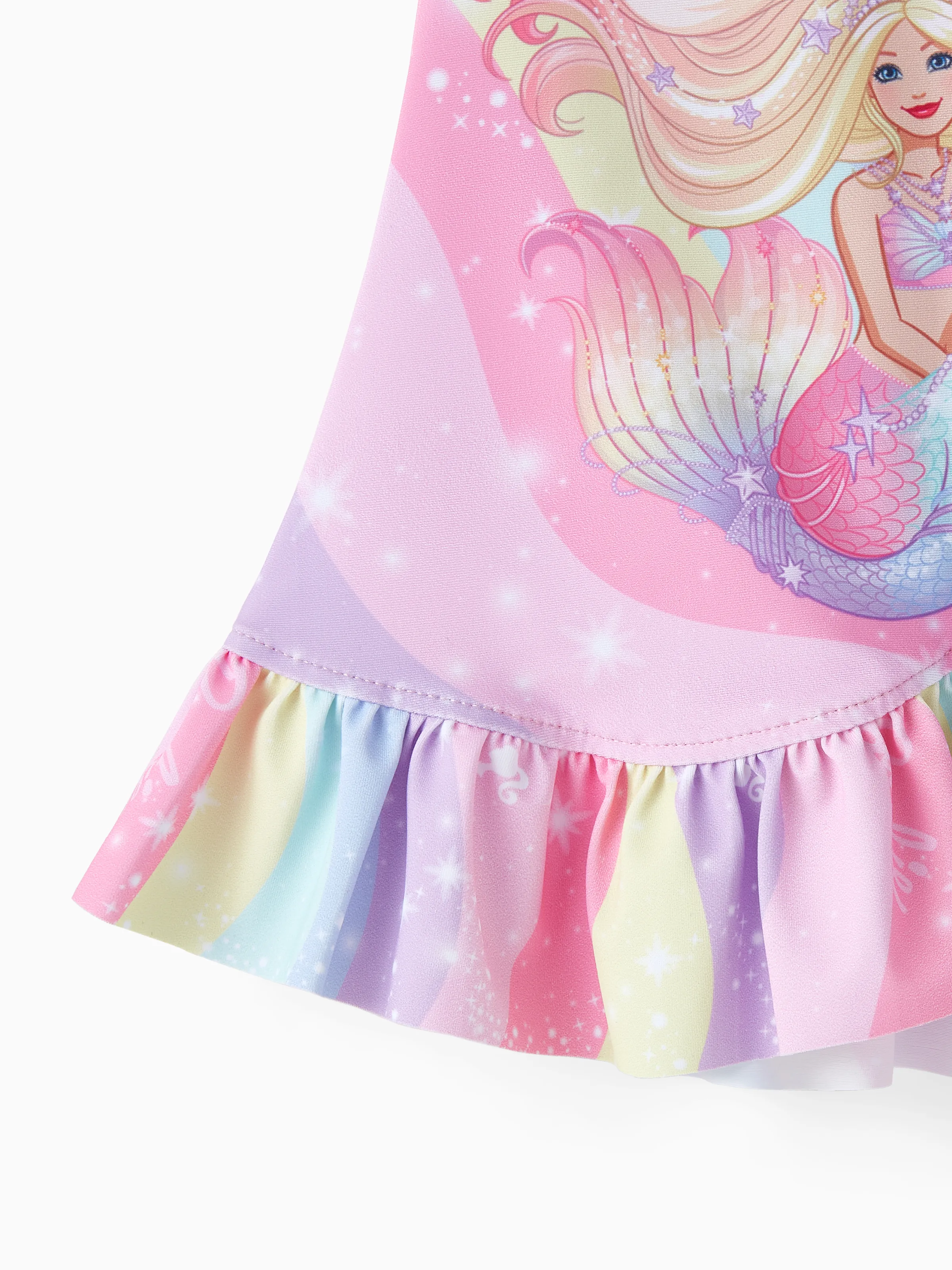 Barbie Toddler/Kid Girl 3pcs Magical Rainbow Mermaid Print Swimsuit Set Multi-color - Image 7