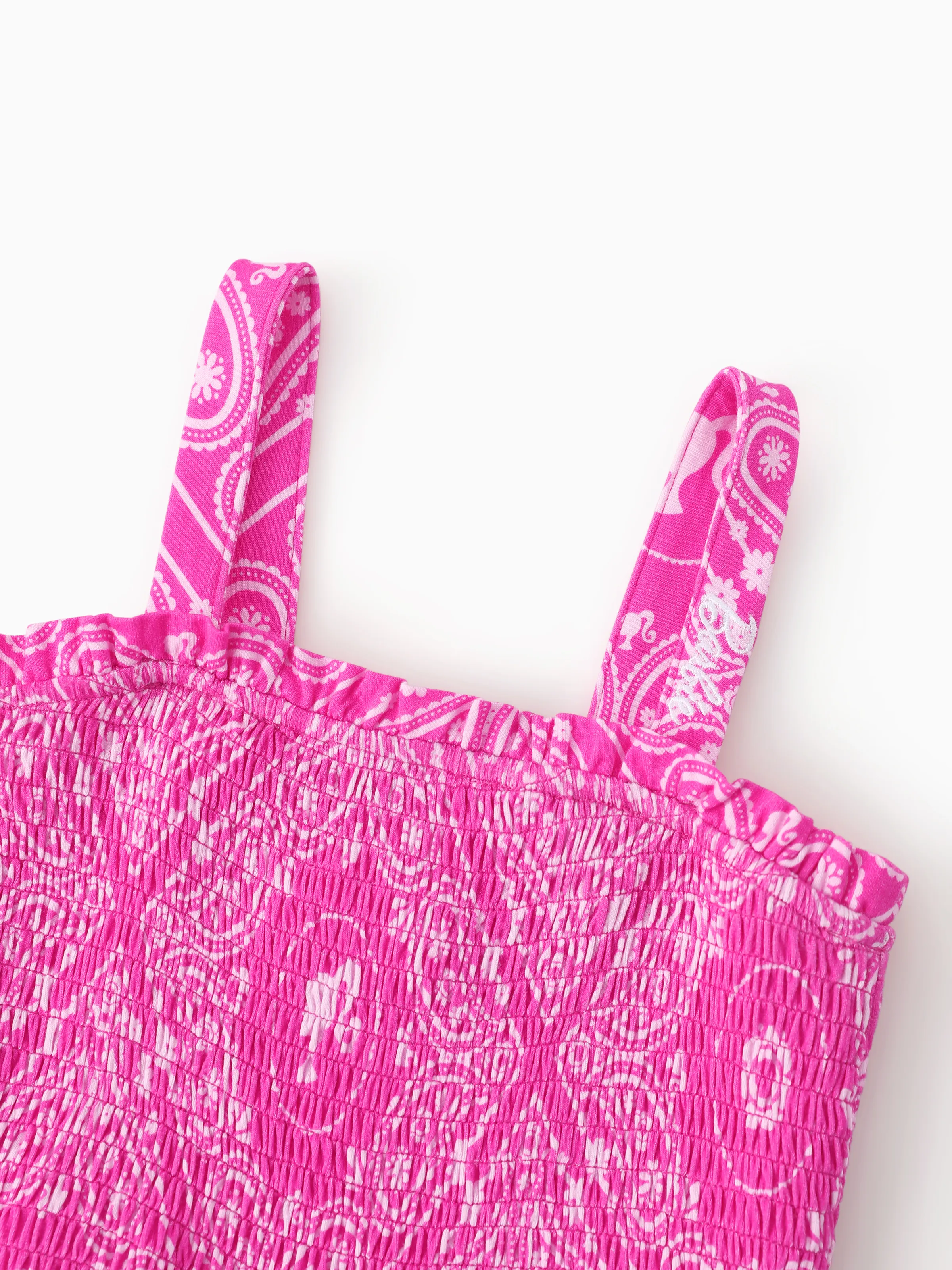 Barbie Toddler/Kid Girl Bamboo Allover Print Jumpsuit Hot Pink - Image 7