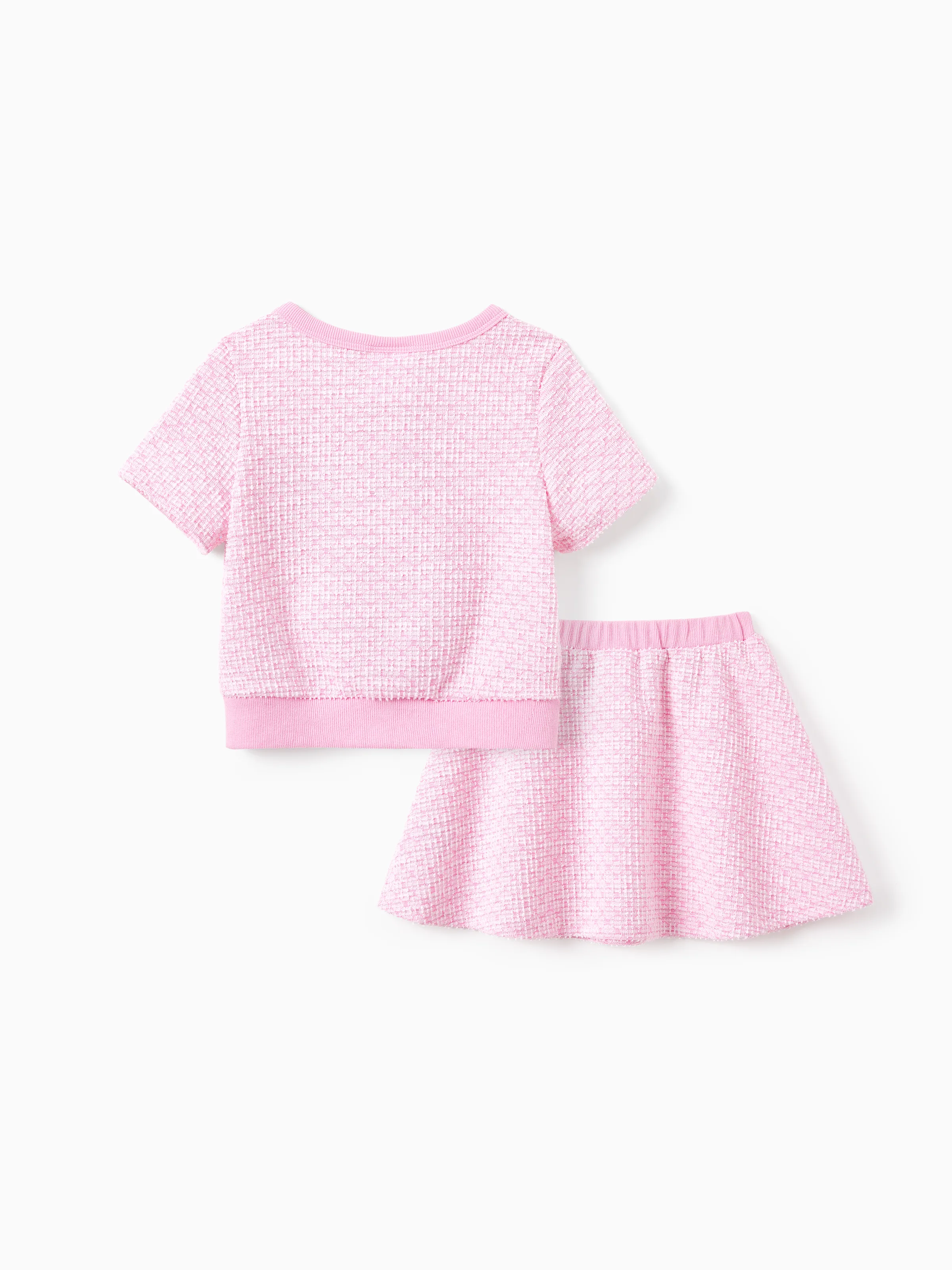 Barbie Toddler/Kid Girl 2pcs Sweet Secret Button Dress Set Light Pink - Image 3