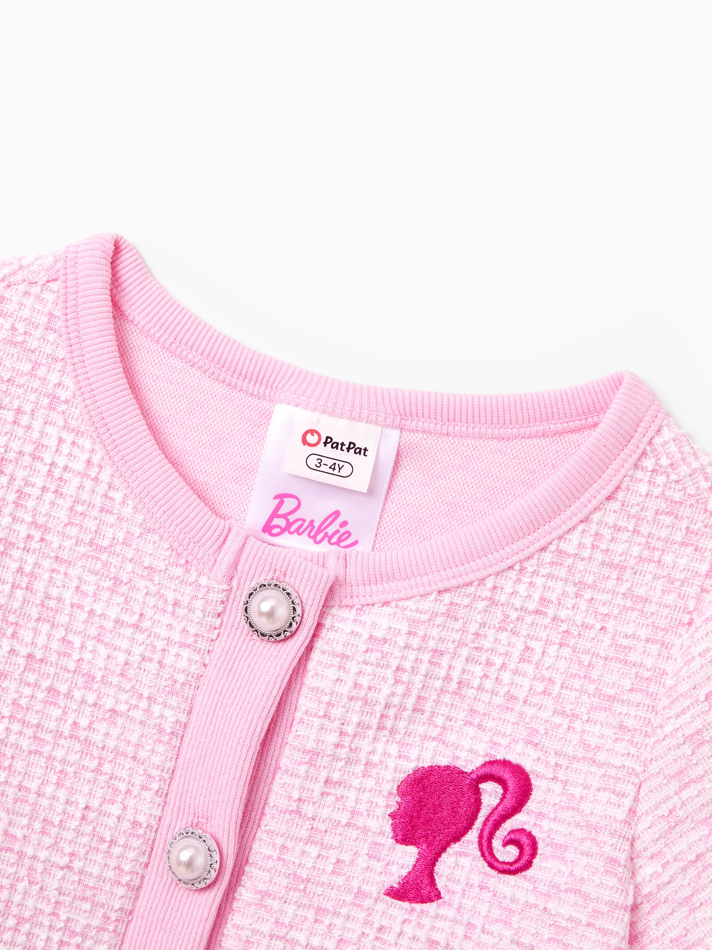 Barbie Toddler/Kid Girl 2pcs Sweet Secret Button Dress Set Light Pink - Image 5