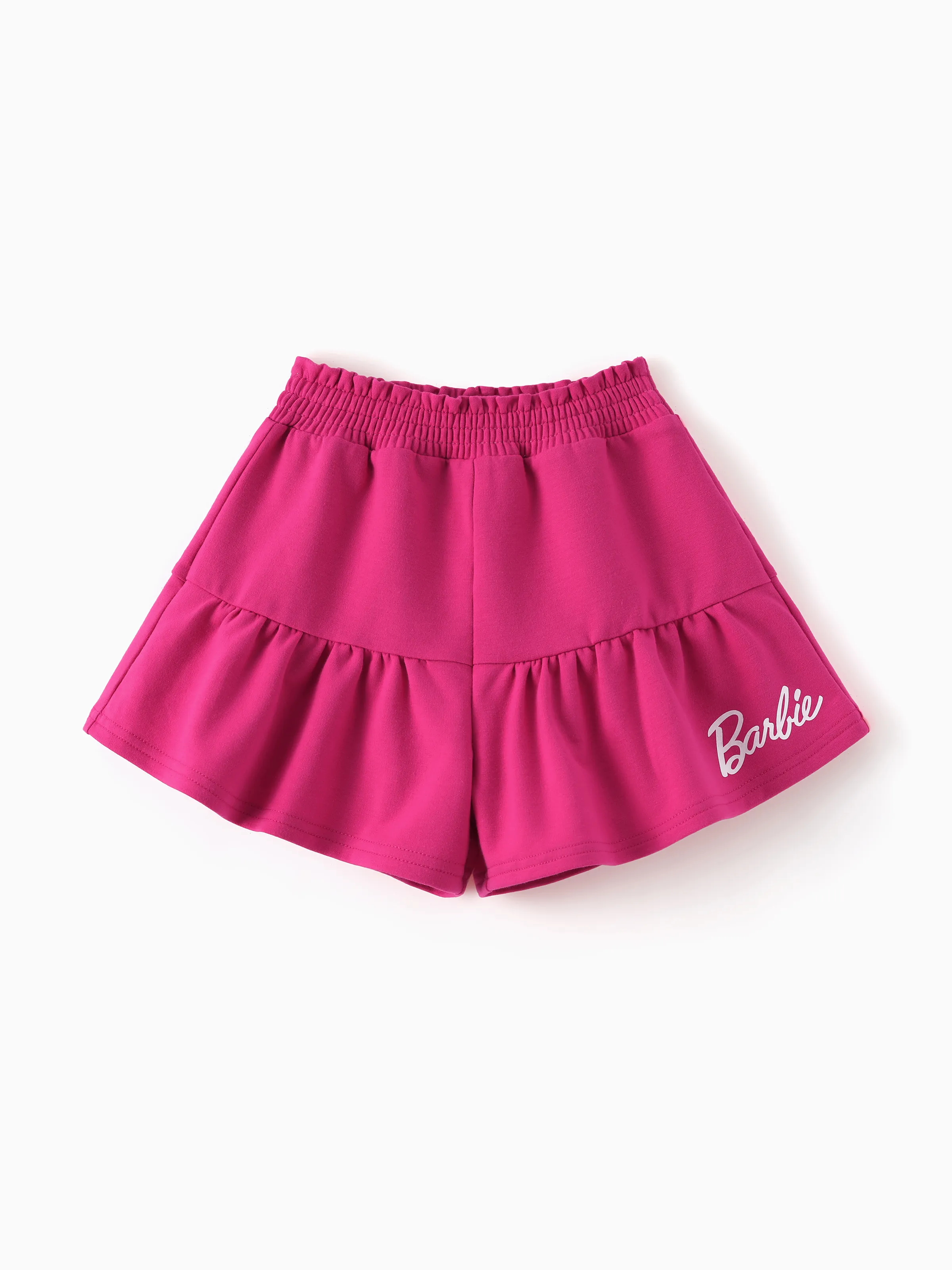 Barbie Toddler/Kid Girl Sweet Ruffle-sleeve Top and Shorts Set Hot Pink - Image 7