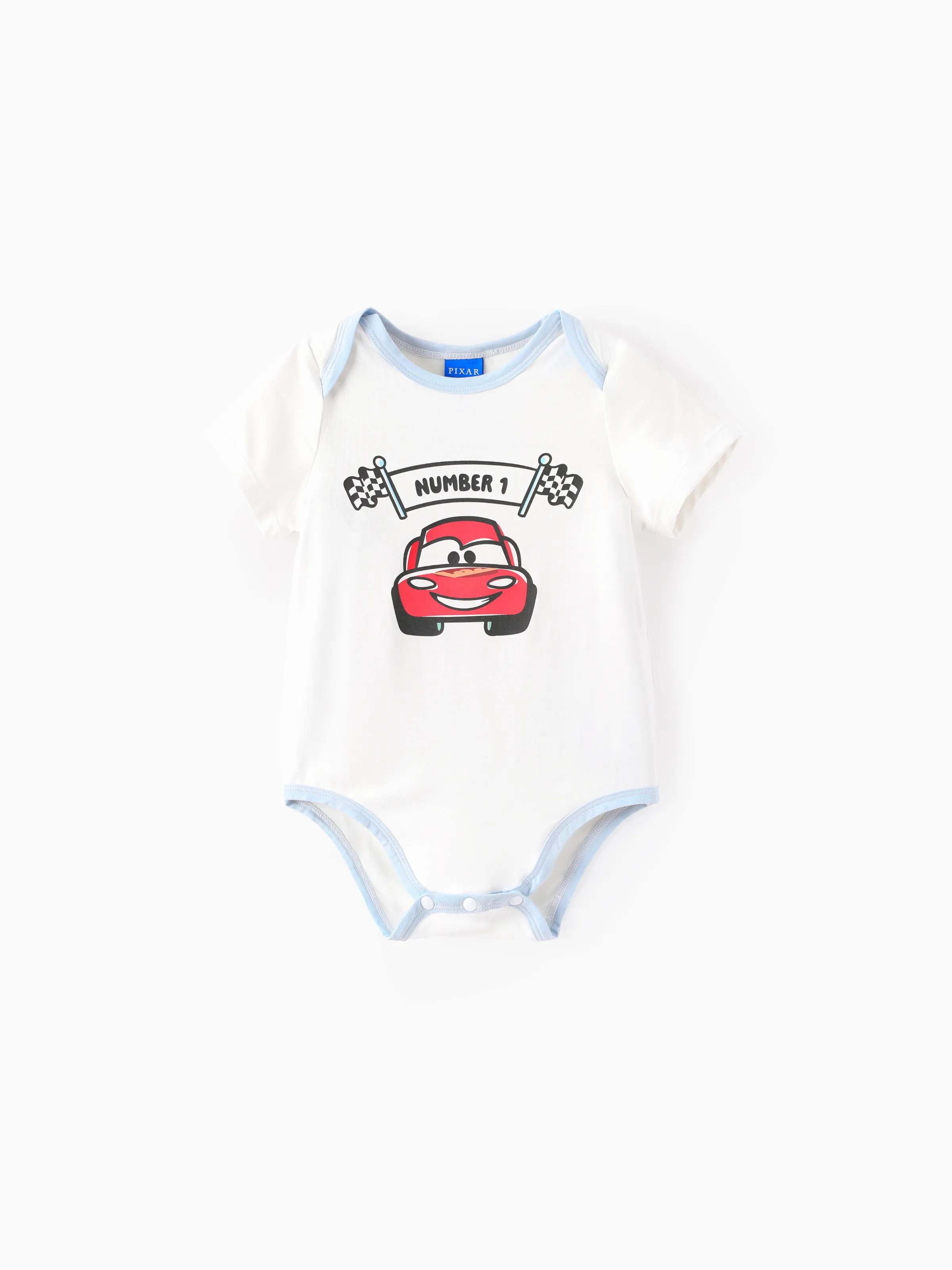 Cars Bamboo Baby Boy 3-Pack Lightning McQueen Printed Bodysuit  Multi-color - Image 3