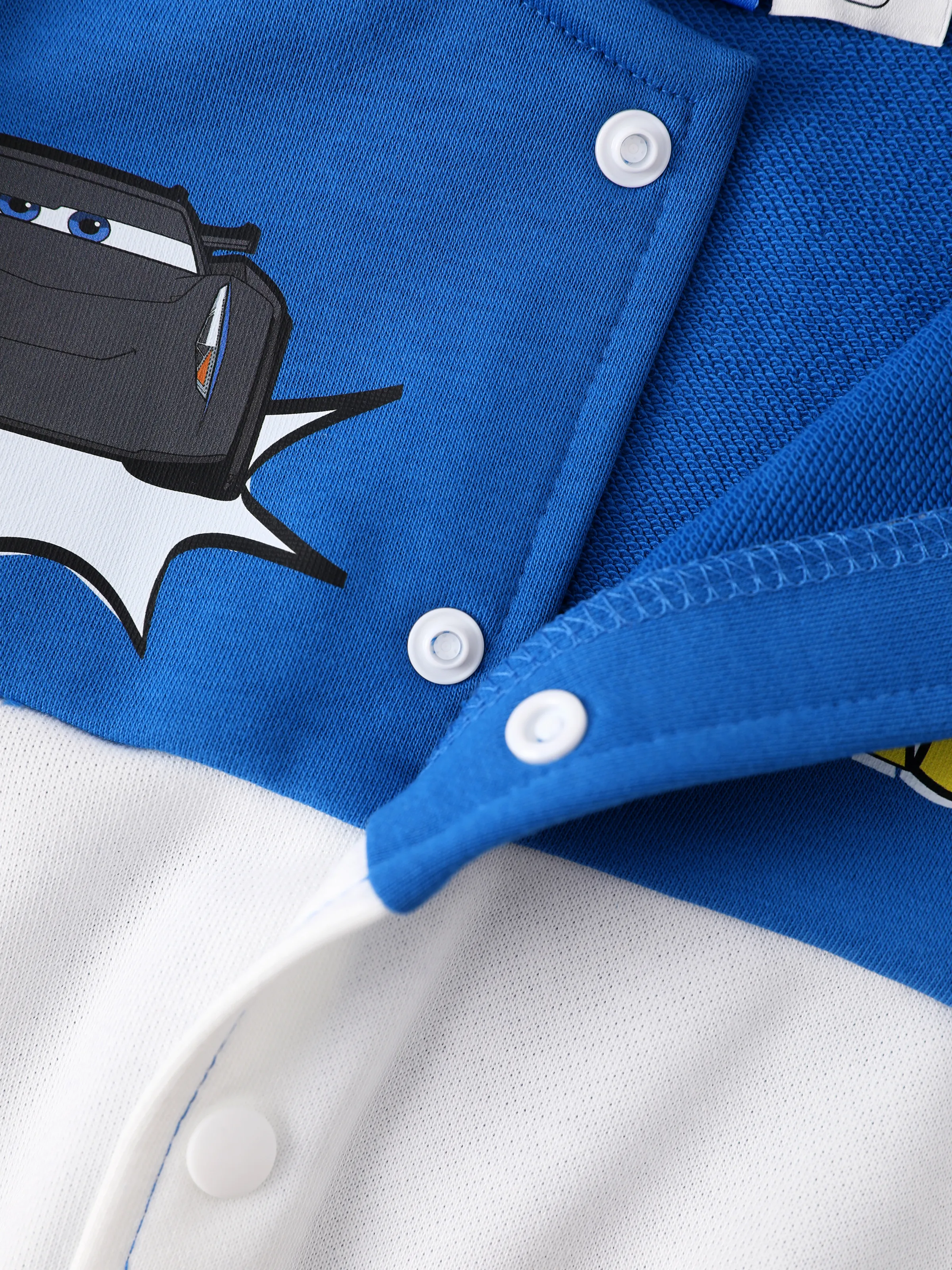 Cars Toddler Boy Lightning McQueen Ramirez Snap-button Knit Fabric Bomber Jacket Blue - Image 11