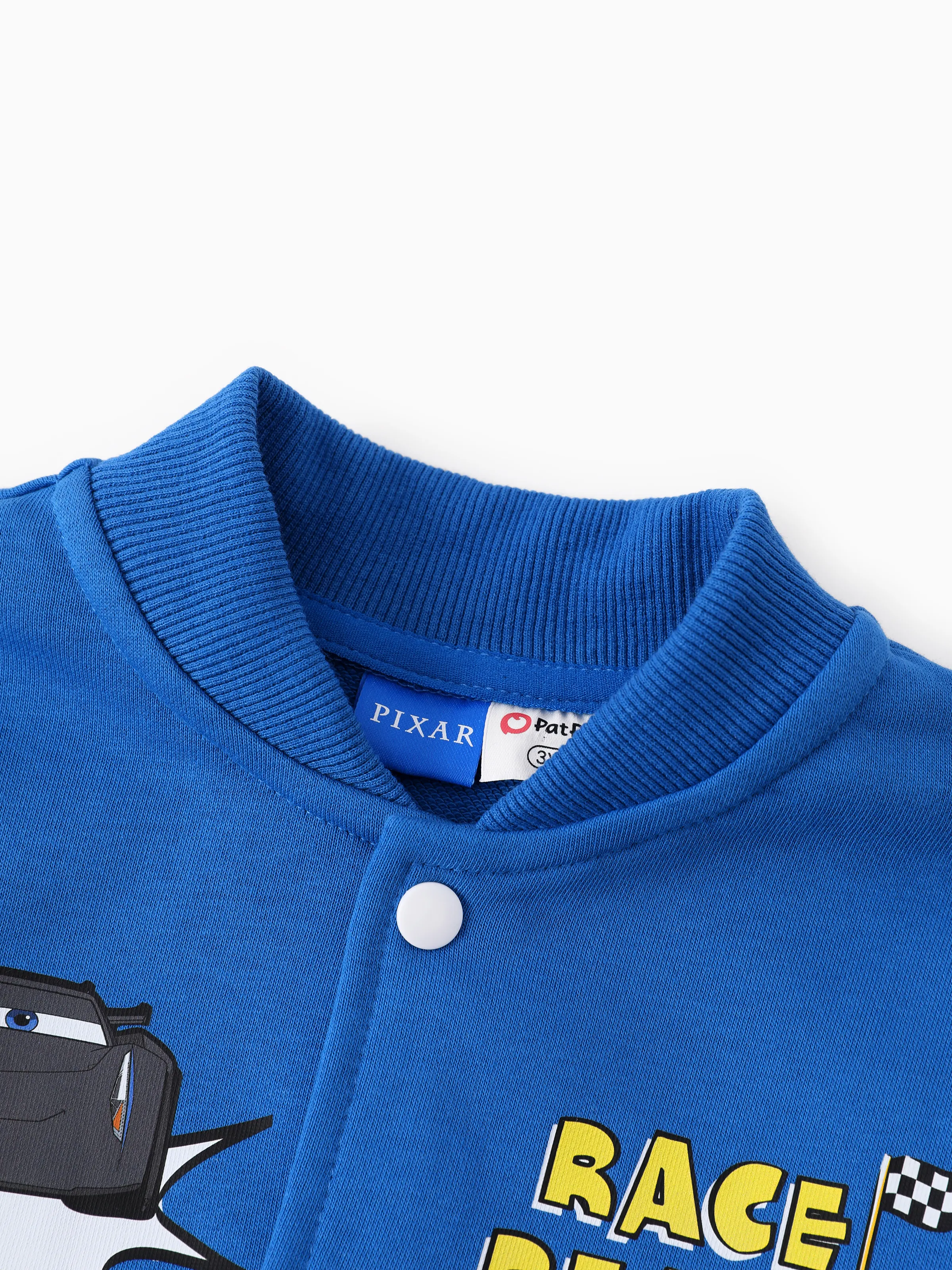 Cars Toddler Boy Lightning McQueen Ramirez Snap-button Knit Fabric Bomber Jacket Blue - Image 5