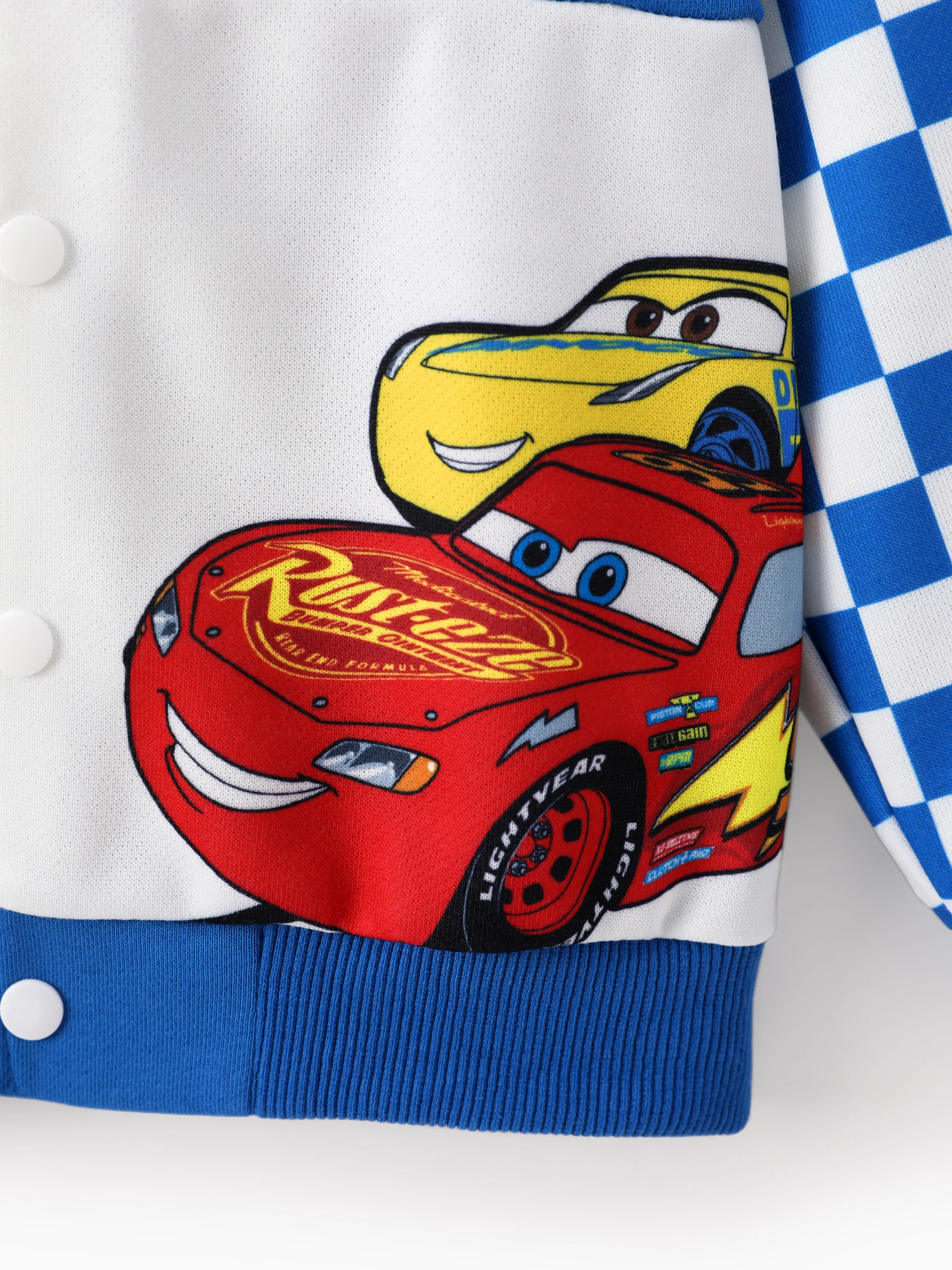 Cars Toddler Boy Lightning McQueen Ramirez Snap-button Knit Fabric Bomber Jacket Blue - Image 8