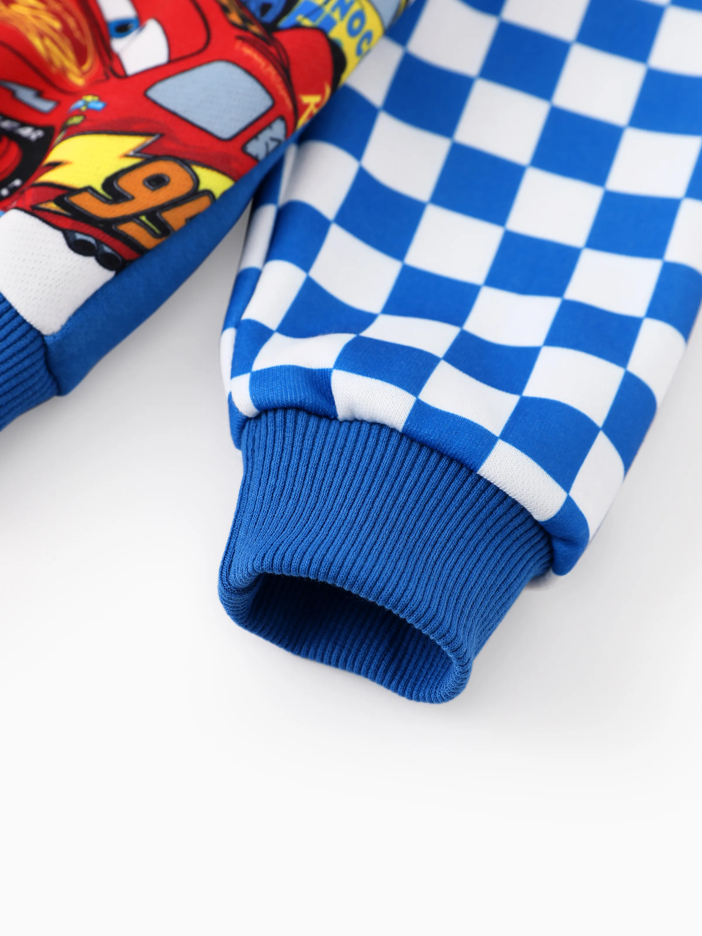 Cars Toddler Boy Lightning McQueen Ramirez Snap-button Knit Fabric Bomber Jacket Blue - Image 9