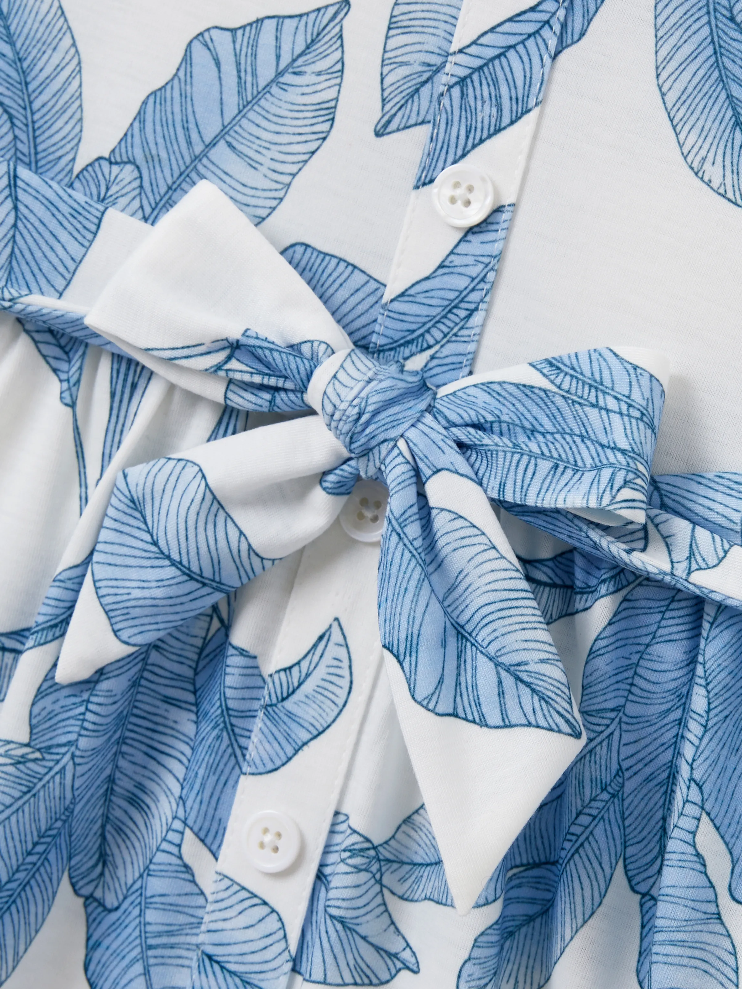 Casual Broken Flower Family Matching Suits Unisex Light Blue - Image 10