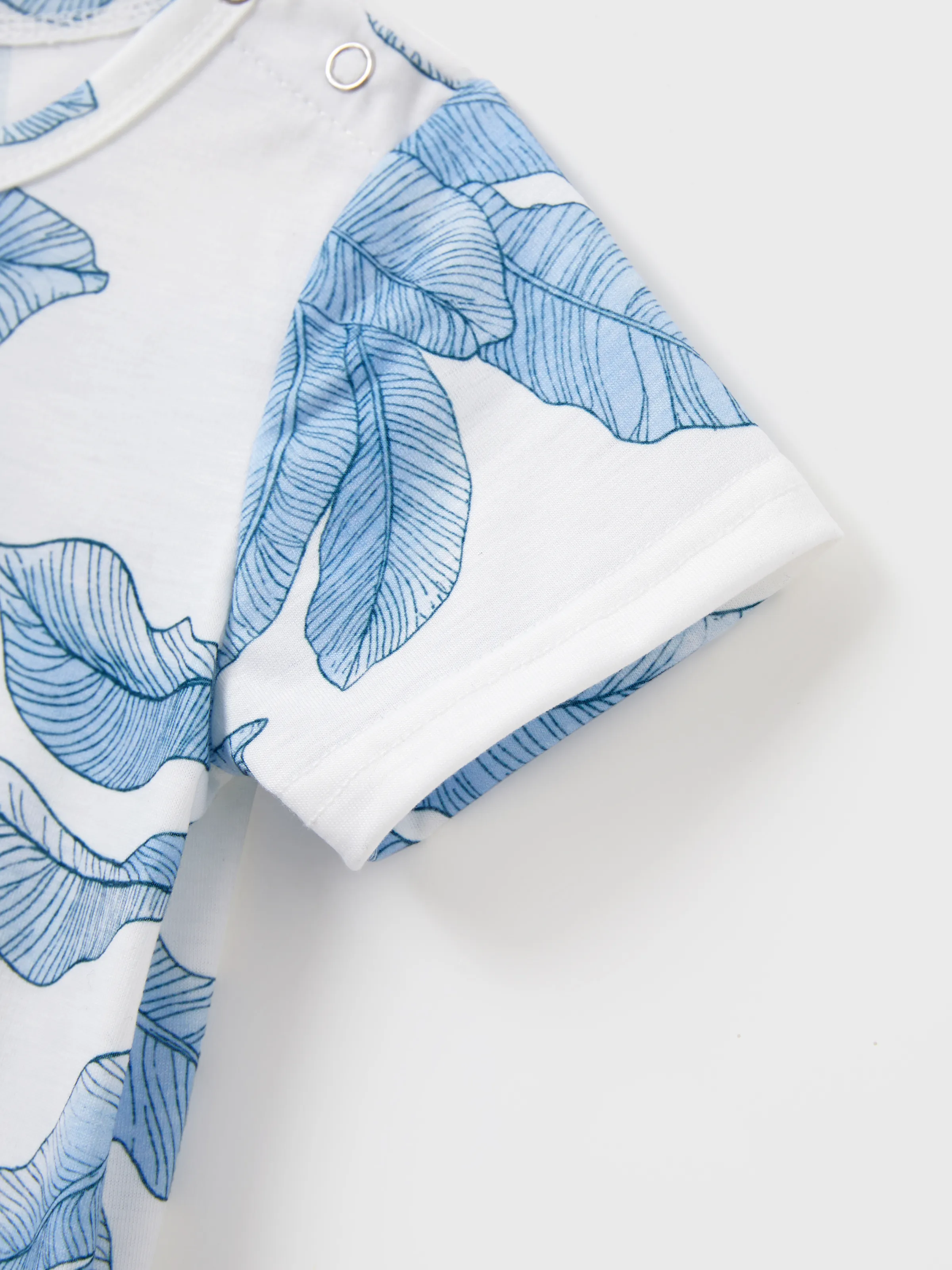 Casual Broken Flower Family Matching Suits Unisex Light Blue - Image 15