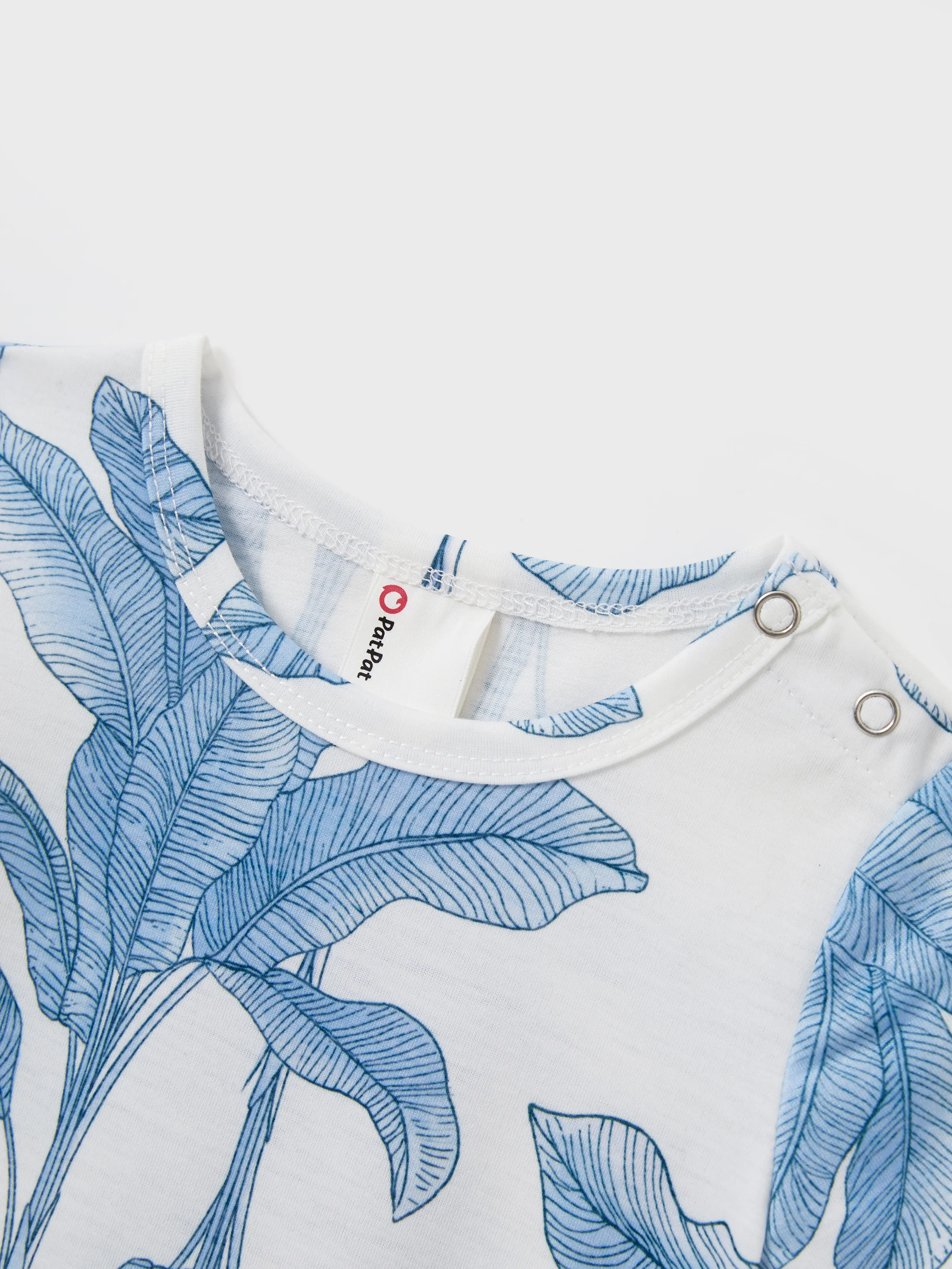 Casual Broken Flower Family Matching Suits Unisex Light Blue - Image 16