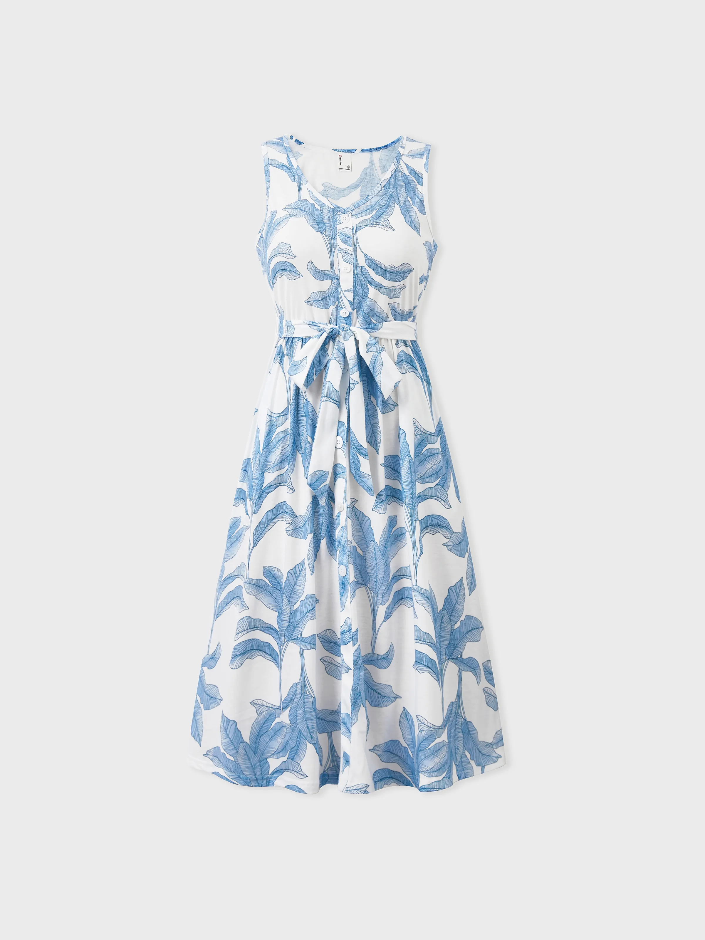Casual Broken Flower Family Matching Suits Unisex Light Blue - Image 2