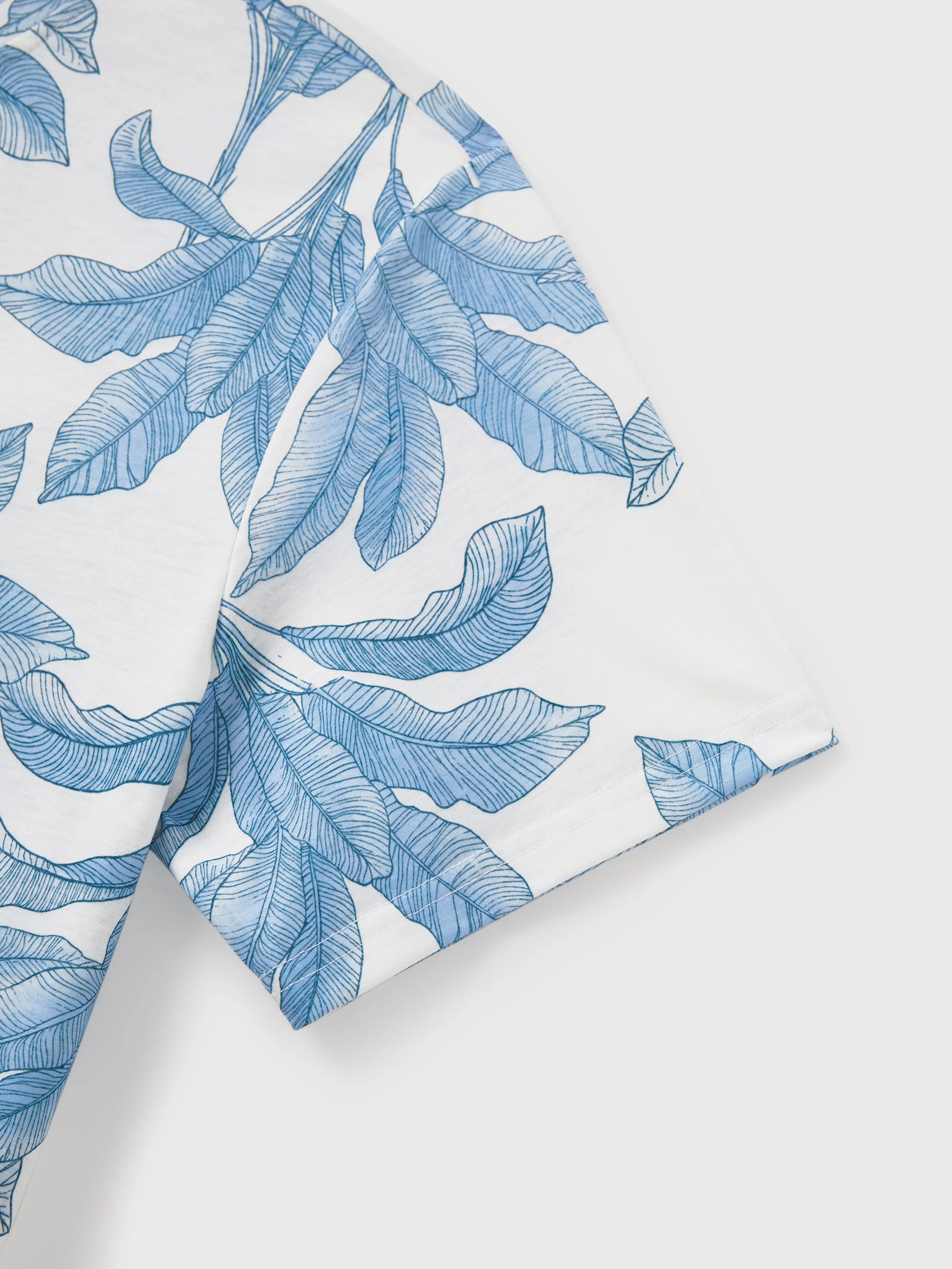 Casual Broken Flower Family Matching Suits Unisex Light Blue - Image 24
