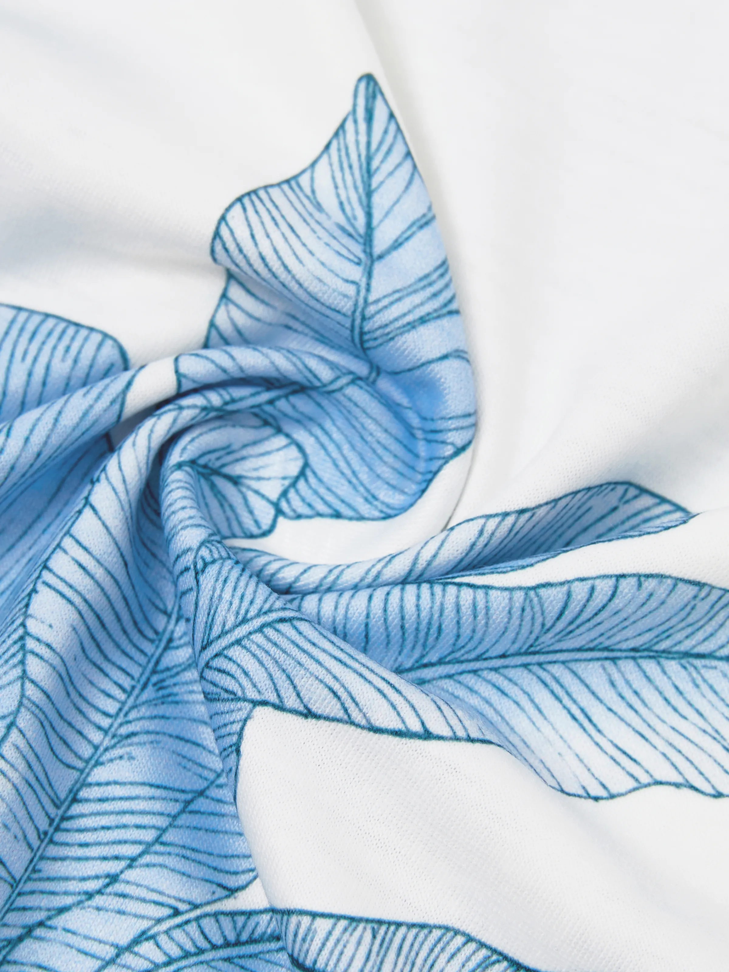 Casual Broken Flower Family Matching Suits Unisex Light Blue - Image 25