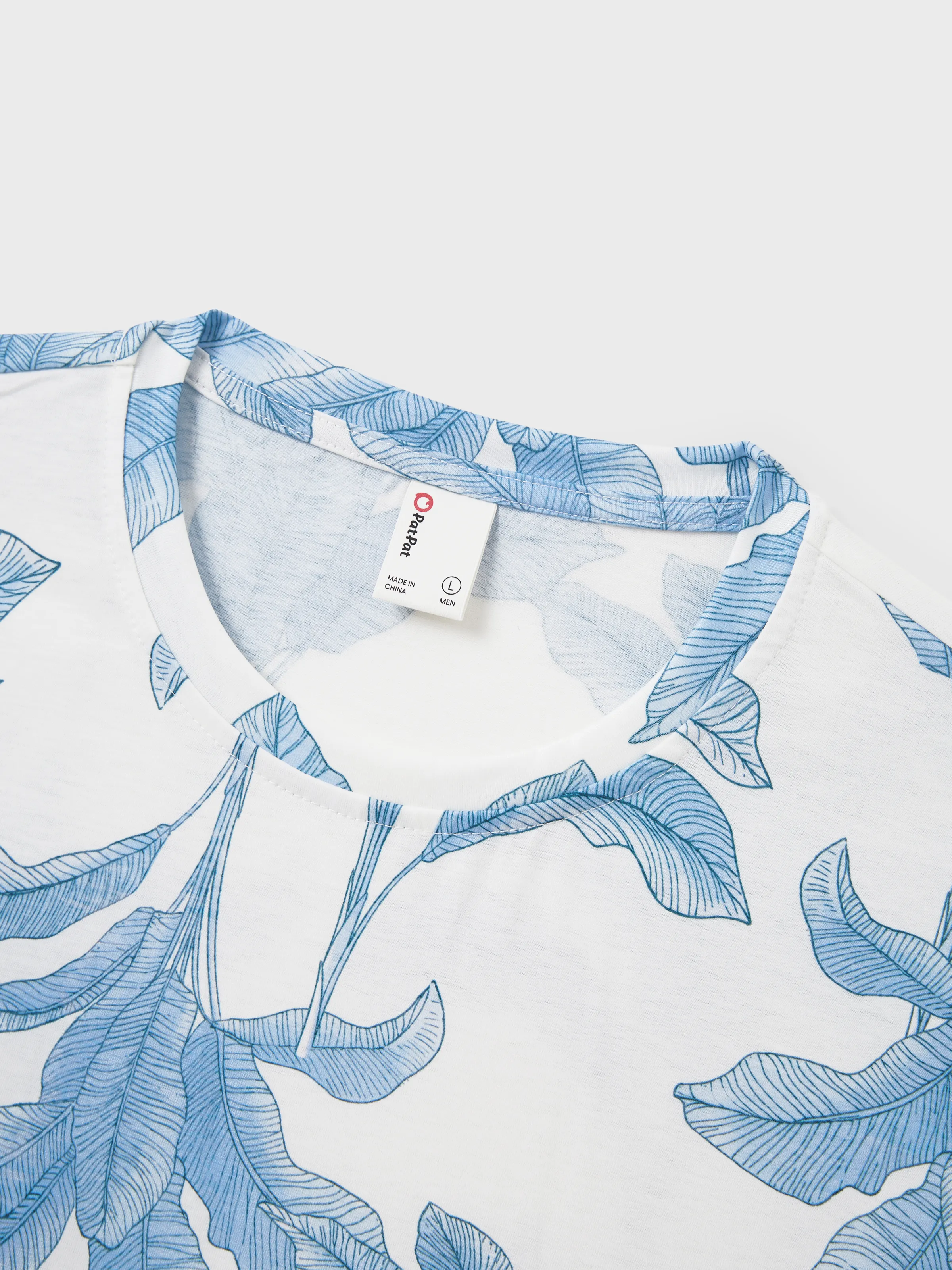 Casual Broken Flower Family Matching Suits Unisex Light Blue - Image 26
