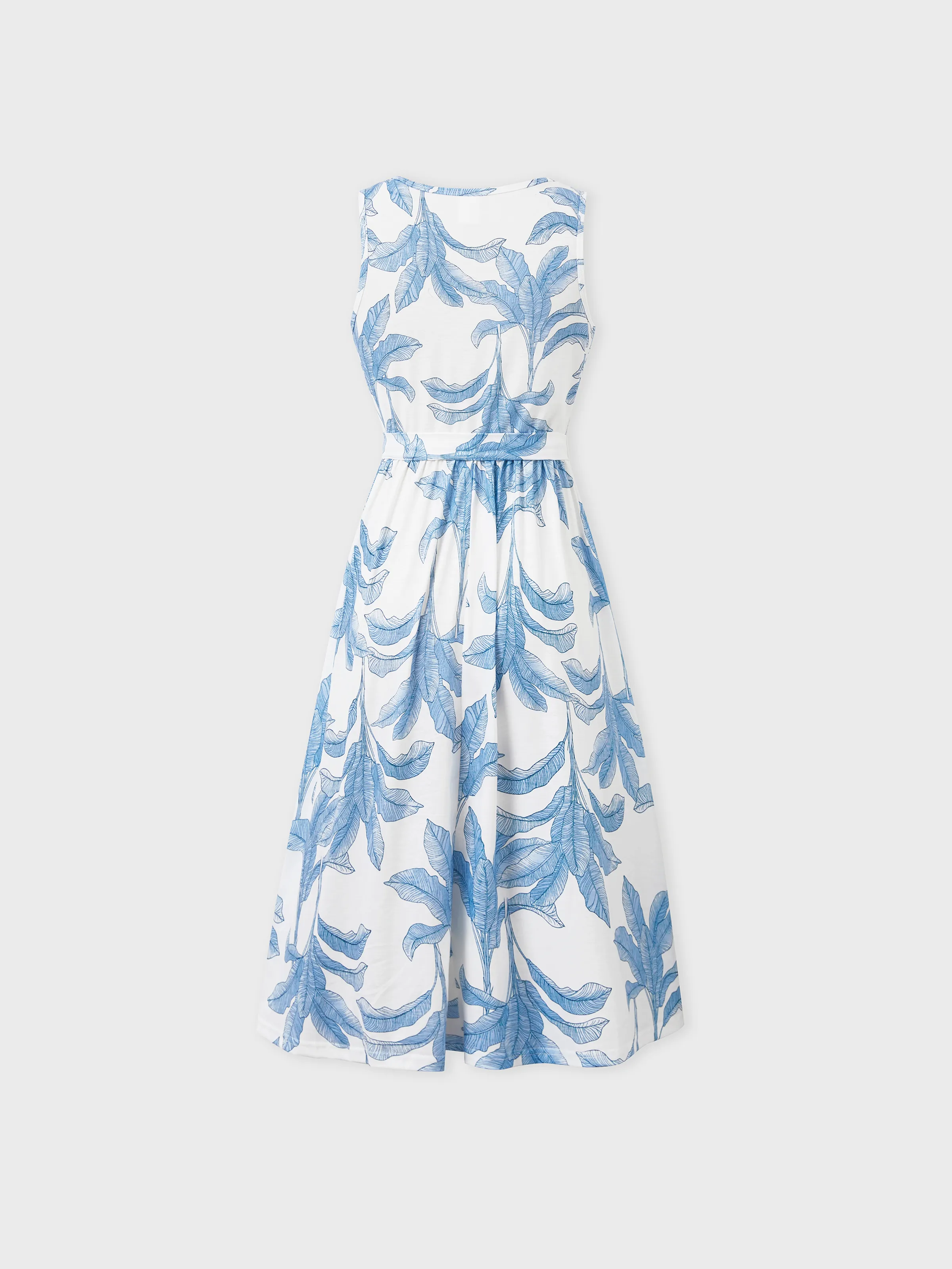 Casual Broken Flower Family Matching Suits Unisex Light Blue - Image 3