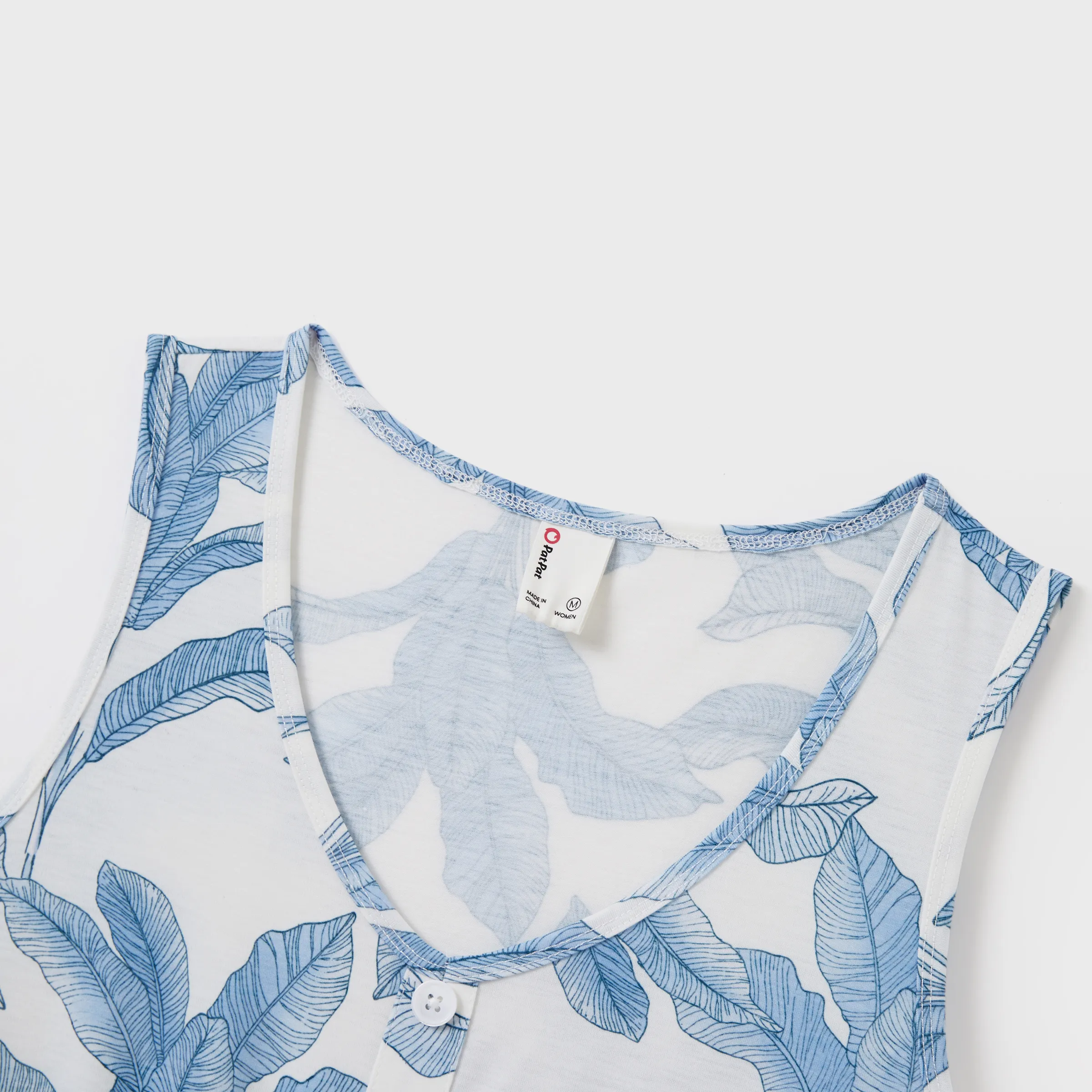 Casual Broken Flower Family Matching Suits Unisex Light Blue - Image 4