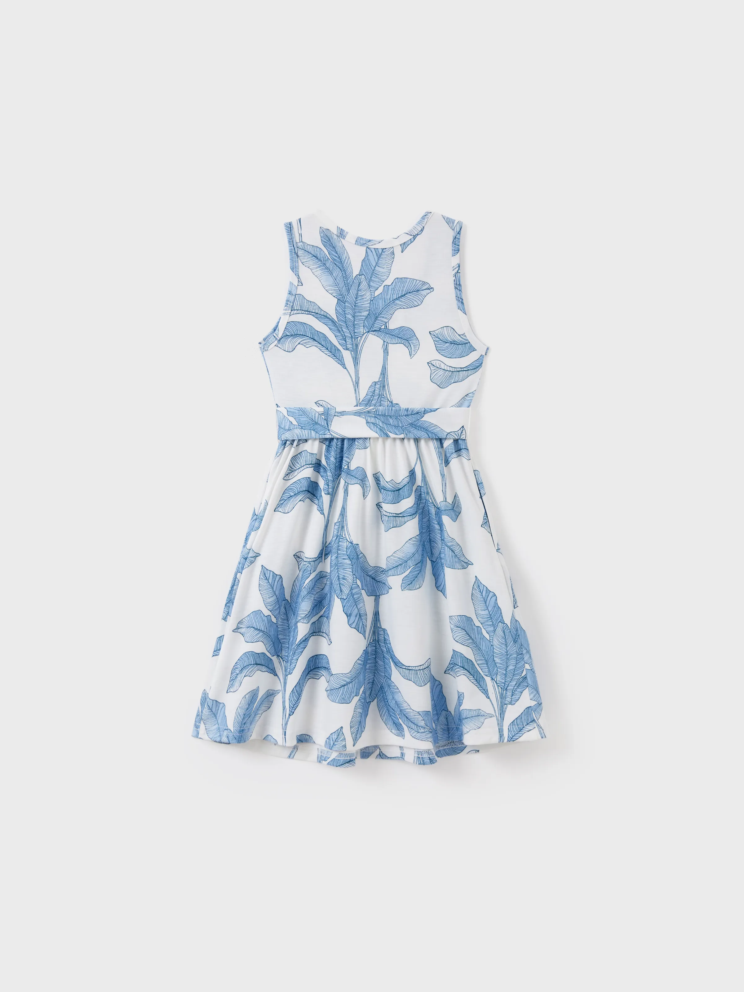Casual Broken Flower Family Matching Suits Unisex Light Blue - Image 8