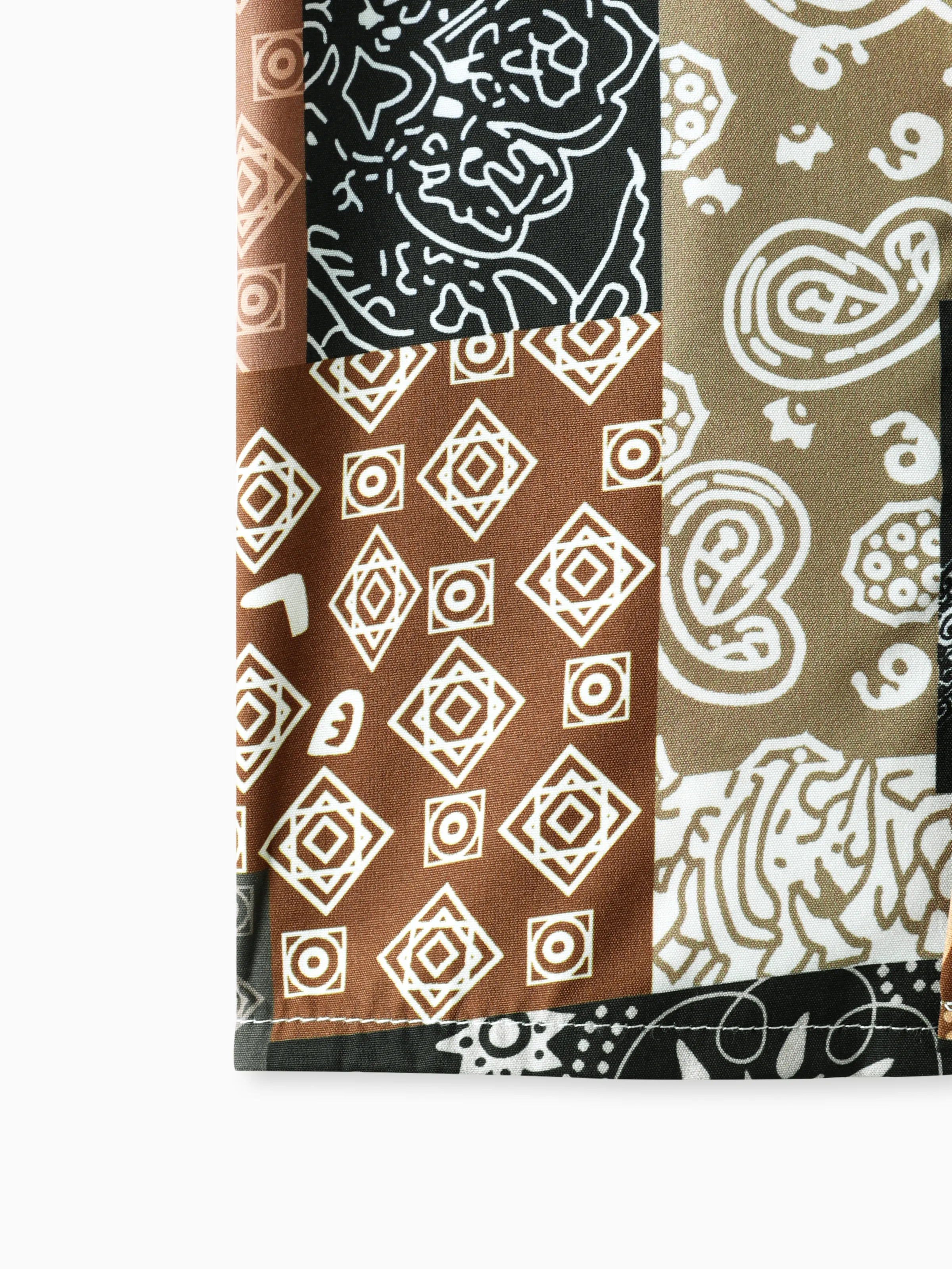 Casual Ethnic 2pcs Set for Baby Boy with Lapel, 100% Polyester, Regular Brown - Image 5