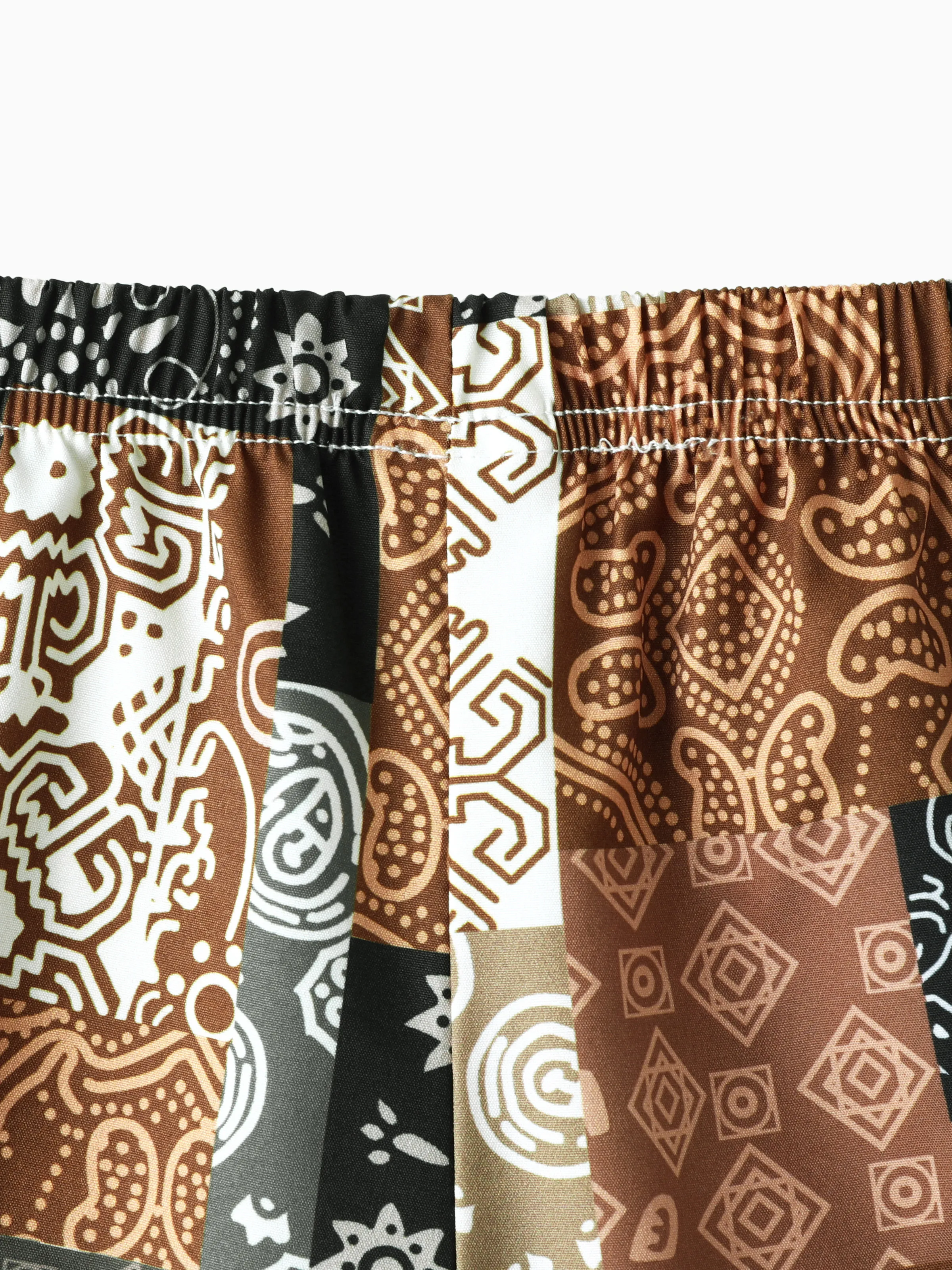 Casual Ethnic 2pcs Set for Baby Boy with Lapel, 100% Polyester, Regular Brown - Image 8