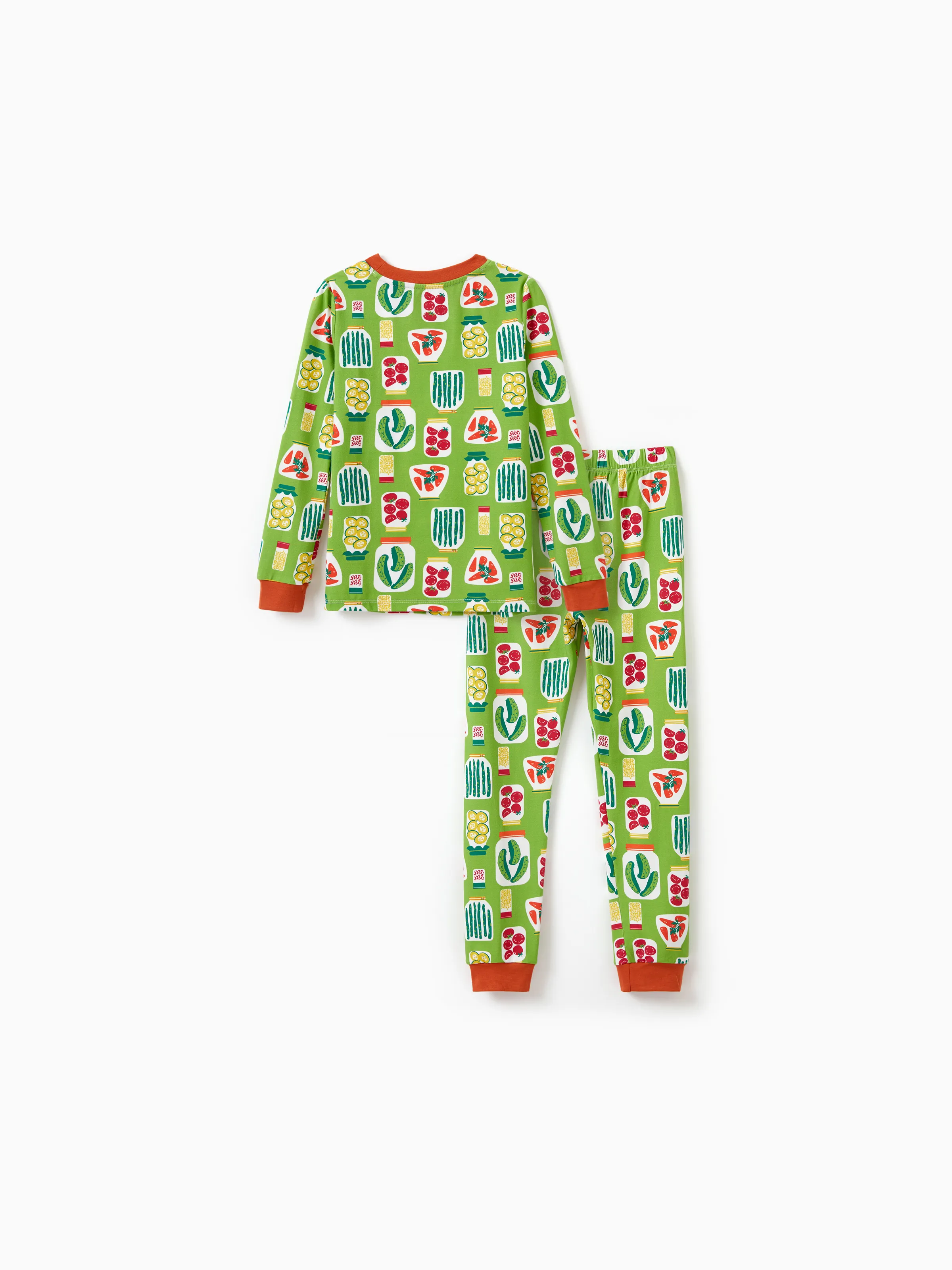 Christmas / Halloween Pajama 2-Piece Upgraded Thick Bamboo Pajama Set With Childlike Print for Toddler / Kids Girl (Snug-Fitting) Green - Image 7