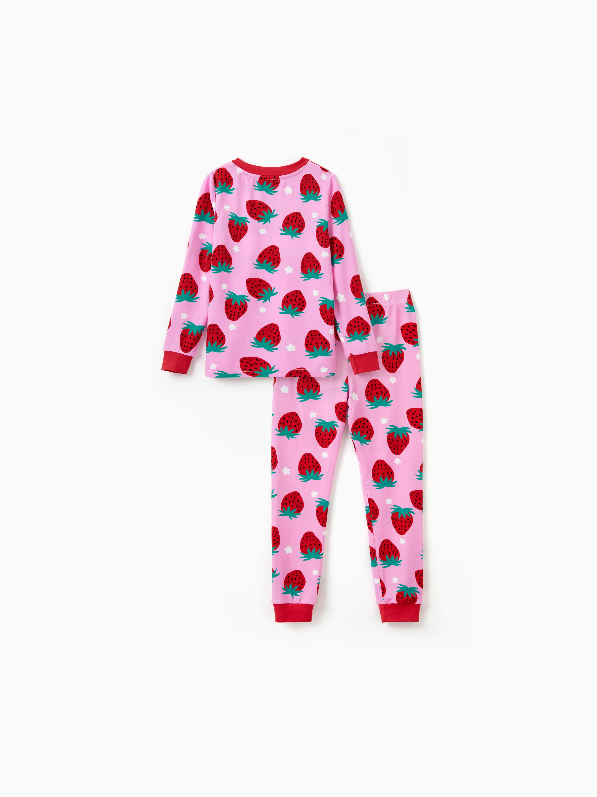 Christmas / Halloween Pajama 2-Piece Upgraded Thick Bamboo Pajama Set With Childlike Print for Toddler / Kids Girl (Snug-Fitting) Red - Image 8