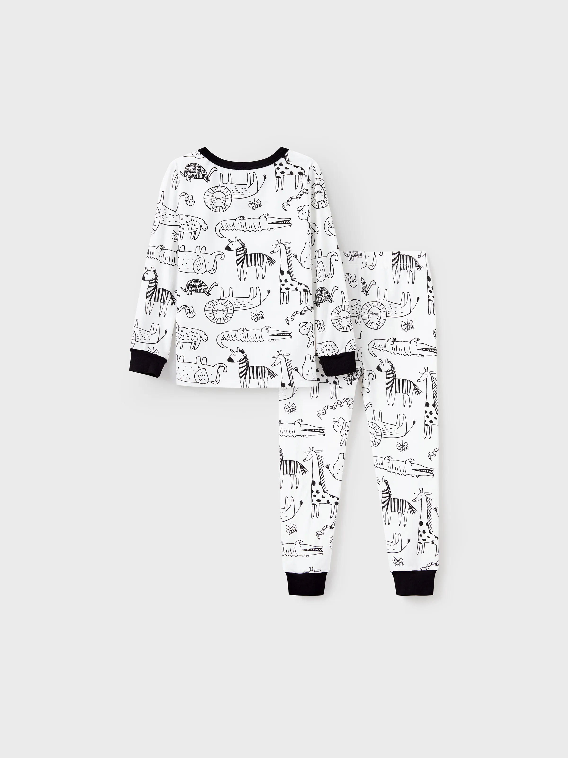 Christmas / Halloween Pajama 2-piece Bamboo Pajamas Set With Childlike Print for Baby / Toddler( Snug-Fitting) Black - Image 8