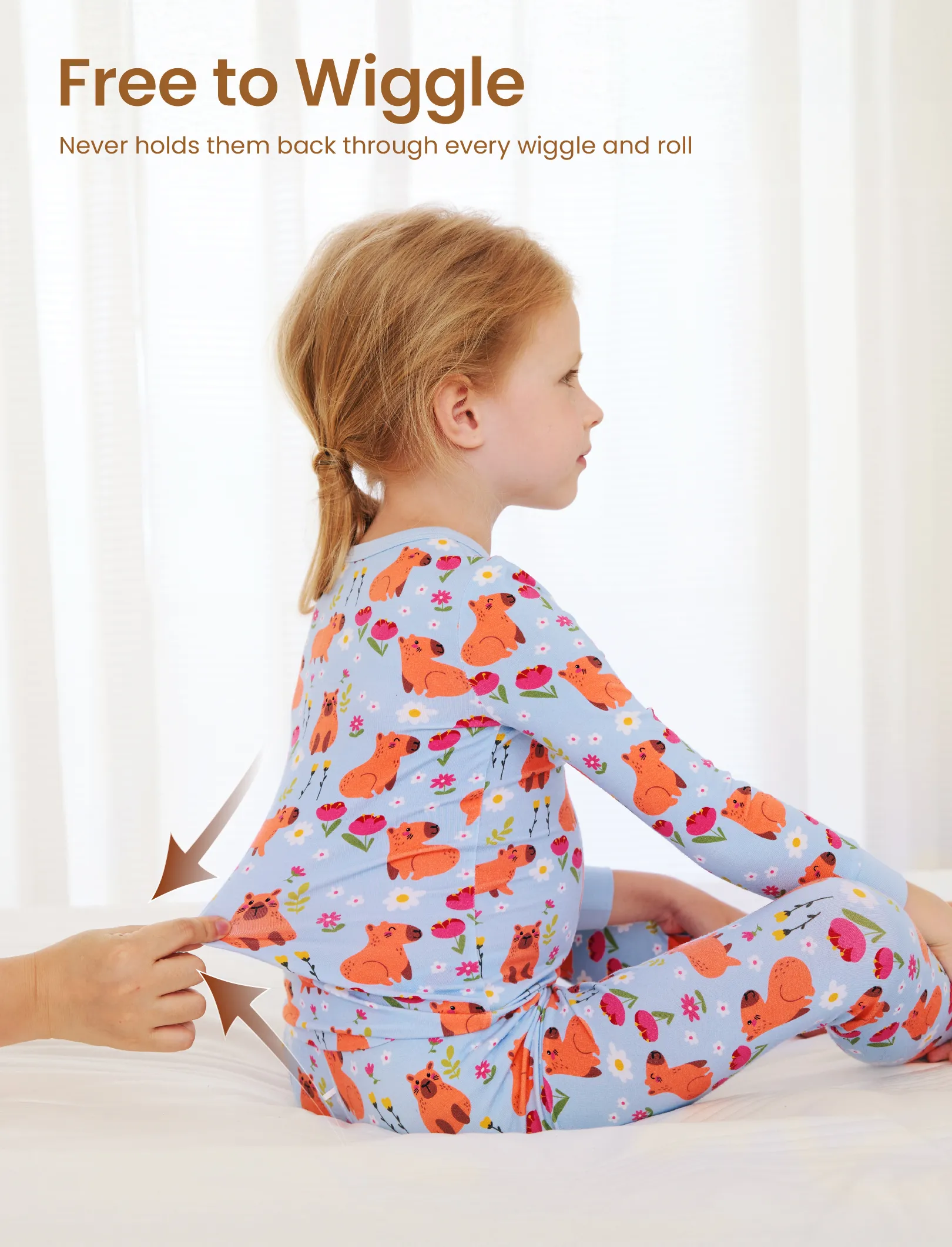 Christmas / Halloween Pajama 2-piece Bamboo Pajamas Set With Childlike Print for Baby / Toddler( Snug-Fitting) Blue - Image 5
