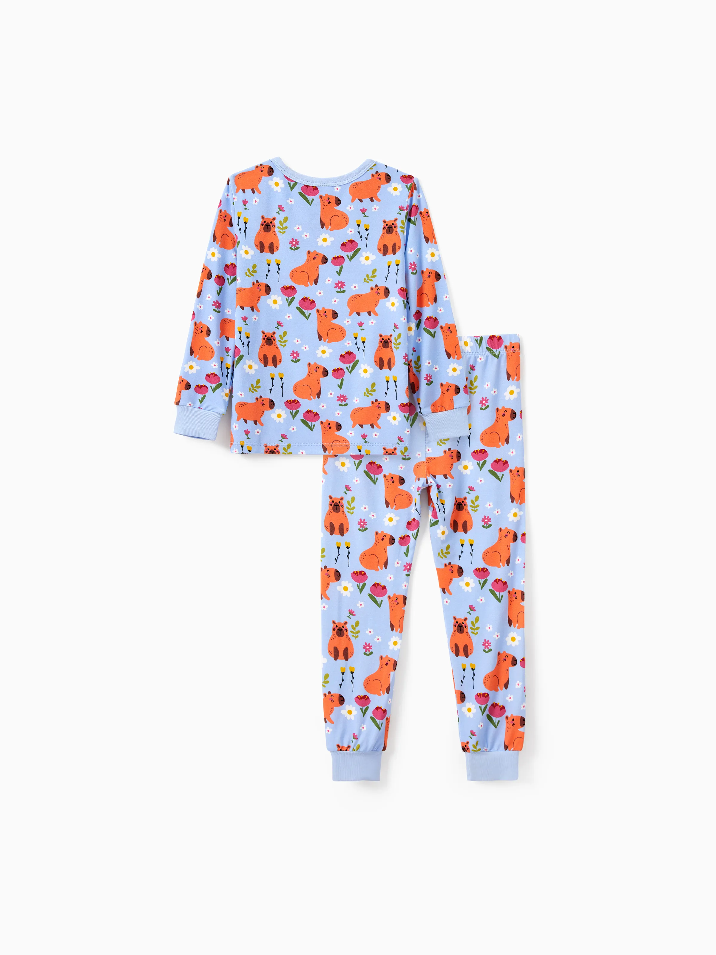 Christmas / Halloween Pajama 2-piece Bamboo Pajamas Set With Childlike Print for Baby / Toddler( Snug-Fitting) Blue - Image 8