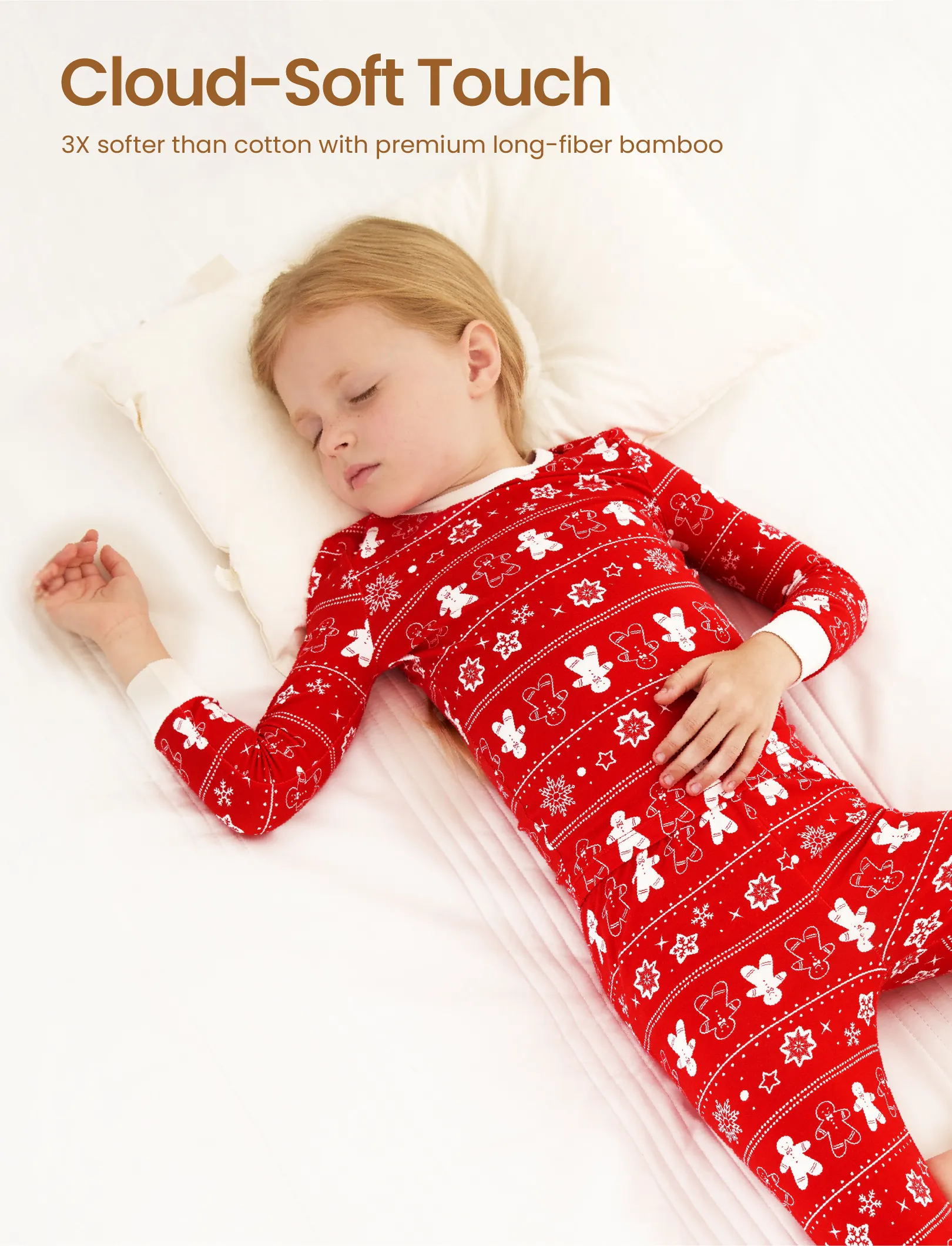 Christmas / Halloween Pajama 2-piece Bamboo Pajamas Set With Childlike Print for Baby / Toddler( Snug-Fitting) Red - Image 4
