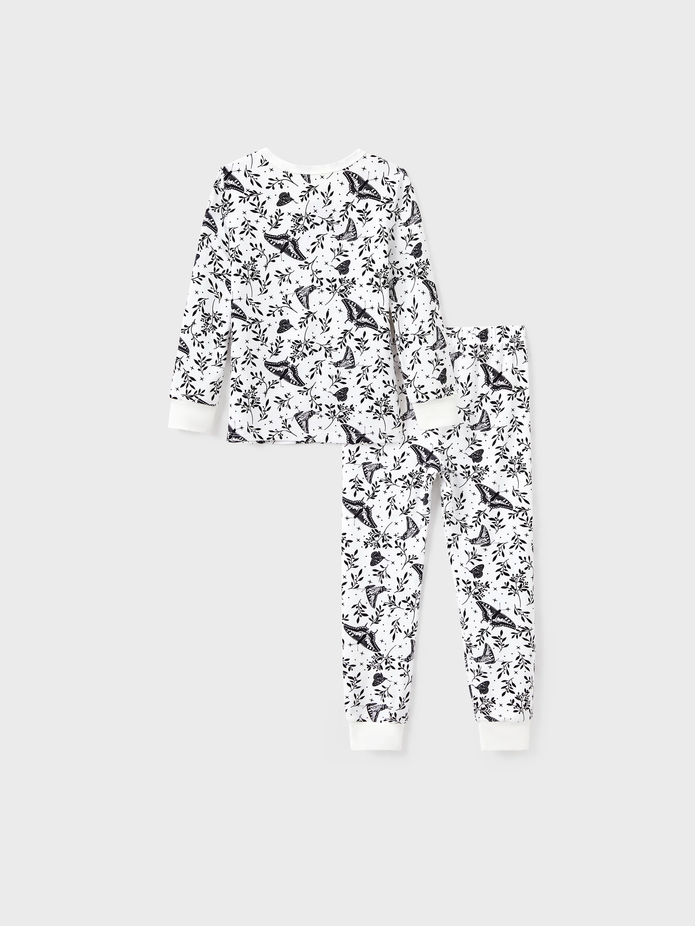 Christmas / Halloween Pajama 2-piece Bamboo Pajamas Set With Childlike Print for Baby / Toddler( Snug-Fitting) White - Image 8
