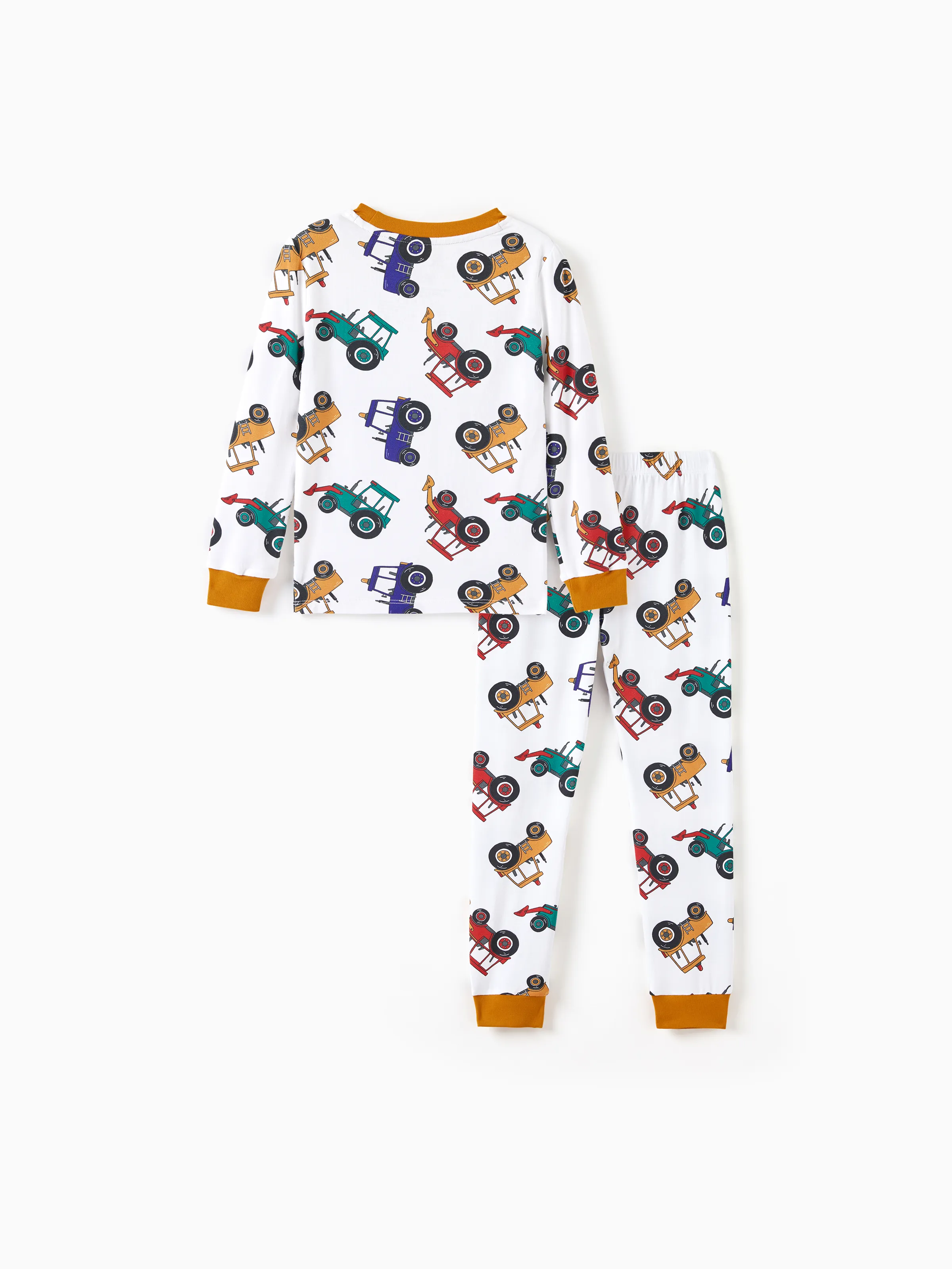 Christmas / Halloween Pajamas 2-piece Bamboo Pajamas Set With Playful Print for Toddler / Kids ( Snug-Fitting) Yellow - Image 8