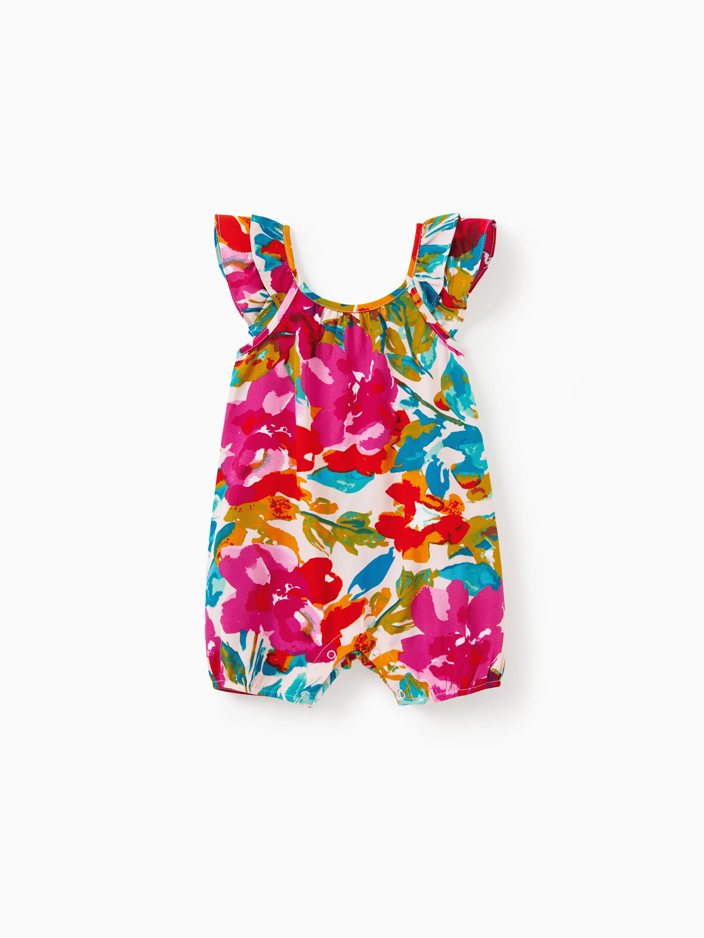 Daddy & Daughter Colorful Outfits Sleeveless Strap Top and Skirt Co-ord Set & Shirt Sets Summer Vacation Clothe for Beach, Photoshoots, Travel Hot Pink - Image 18