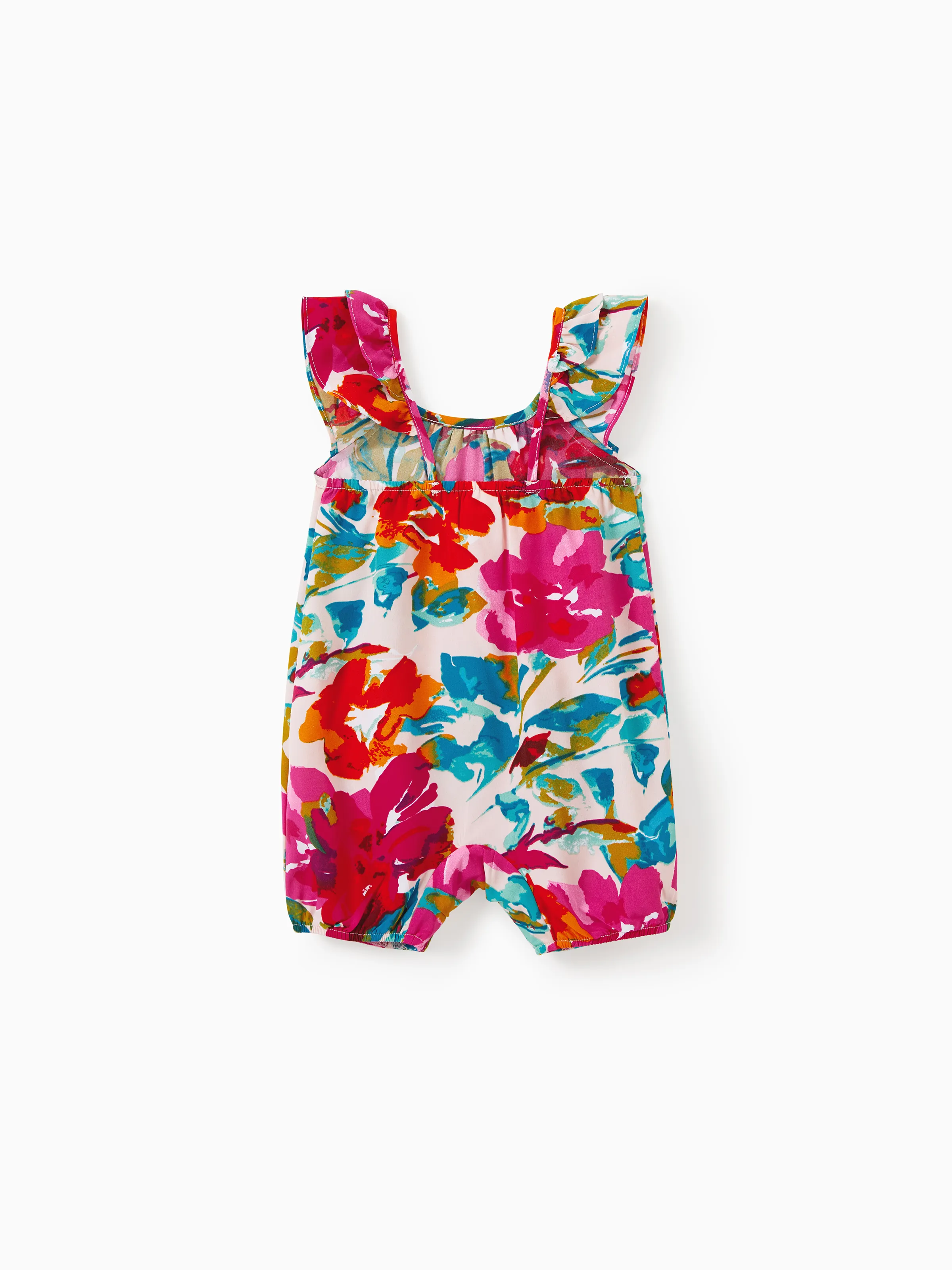 Daddy & Daughter Colorful Outfits Sleeveless Strap Top and Skirt Co-ord Set & Shirt Sets Summer Vacation Clothe for Beach, Photoshoots, Travel Hot Pink - Image 19