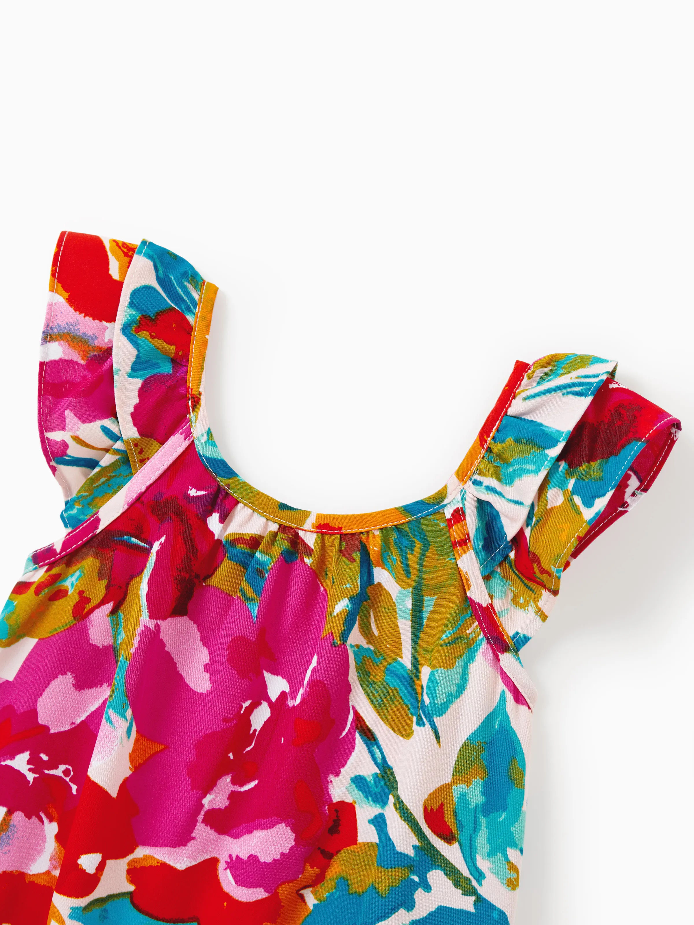 Colorful Family Matching Outfits Sleeveless Strap Top and Skirt Co-ord Set & Shirt Sets Summer Vacation Clothe for Beach, Photoshoots, Travel Hot Pink - Image 19