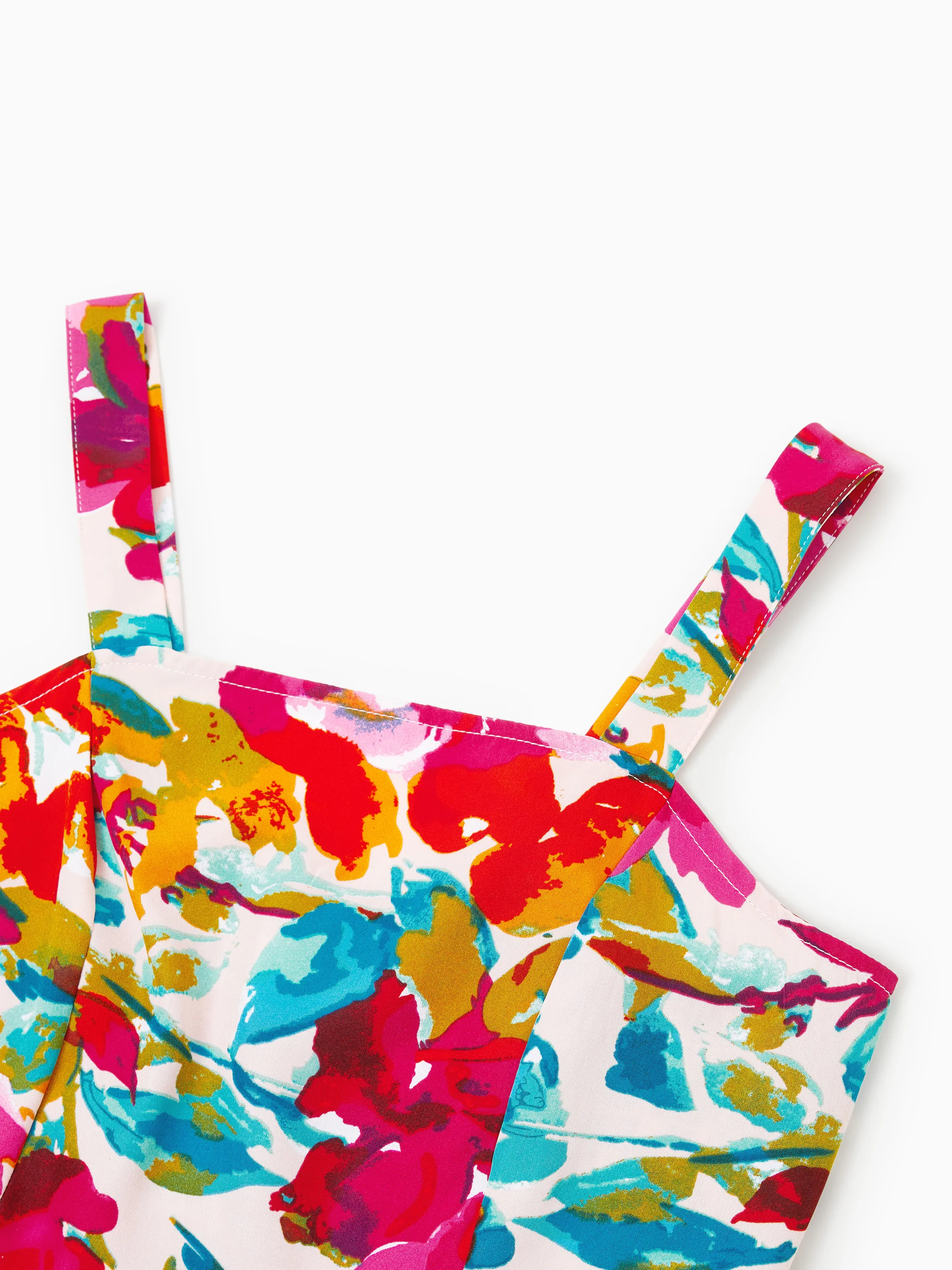 Colorful Family Matching Outfits Sleeveless Strap Top and Skirt Co-ord Set & Shirt Sets Summer Vacation Clothe for Beach, Photoshoots, Travel Hot Pink - Image 7