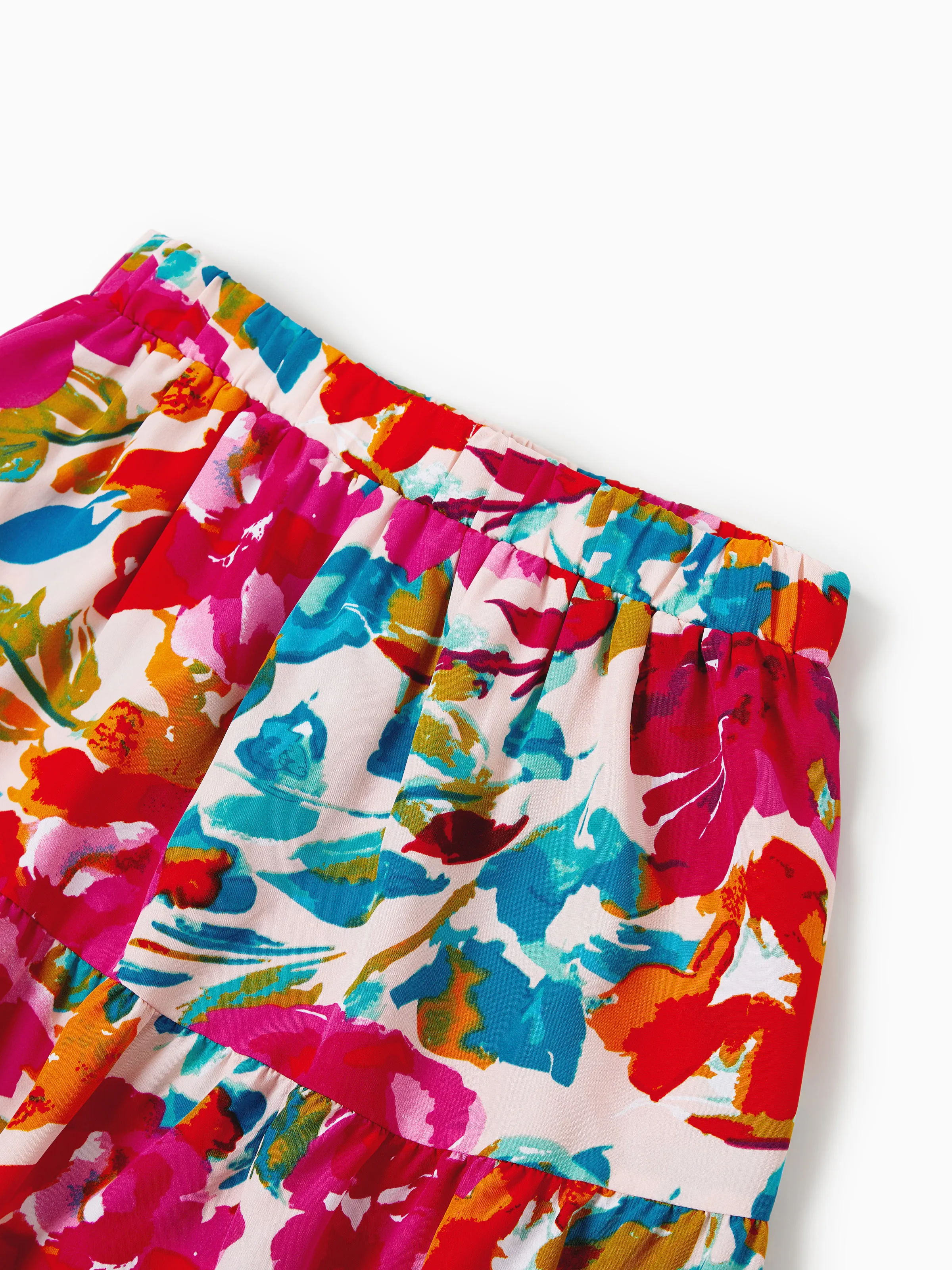 Colorful Family Matching Outfits Sleeveless Strap Top and Skirt Co-ord Set & Shirt Sets Summer Vacation Clothe for Beach, Photoshoots, Travel Hot Pink - Image 9