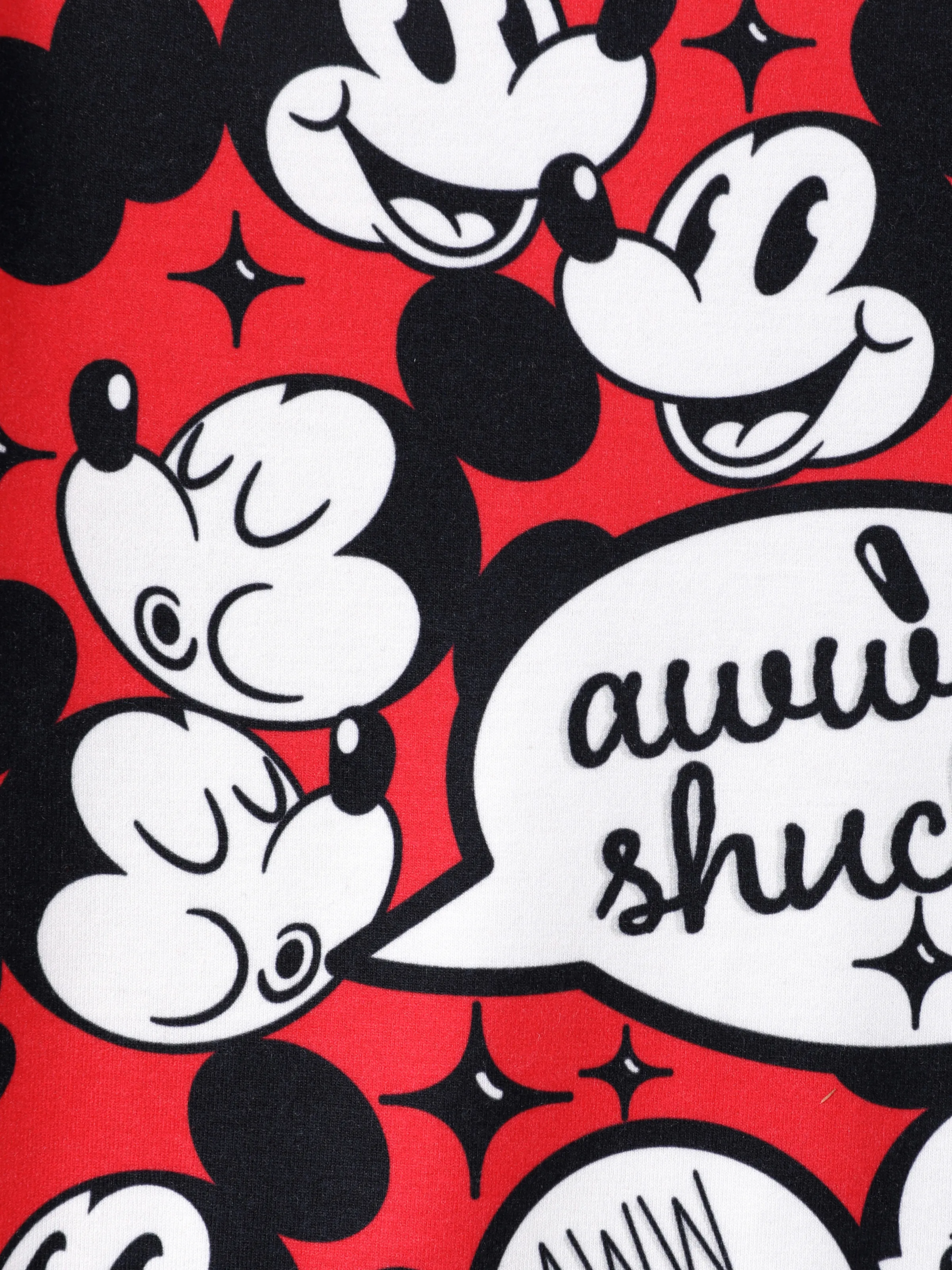 Disney Mickey and Friends Daddy and Me Family matching 1pc Mickey Mouse Graffiti Cotton T-shirt or Colorblock Dress with Built-in Shorts & Pockets or Naia™ Allover Romper  Red - Image 6