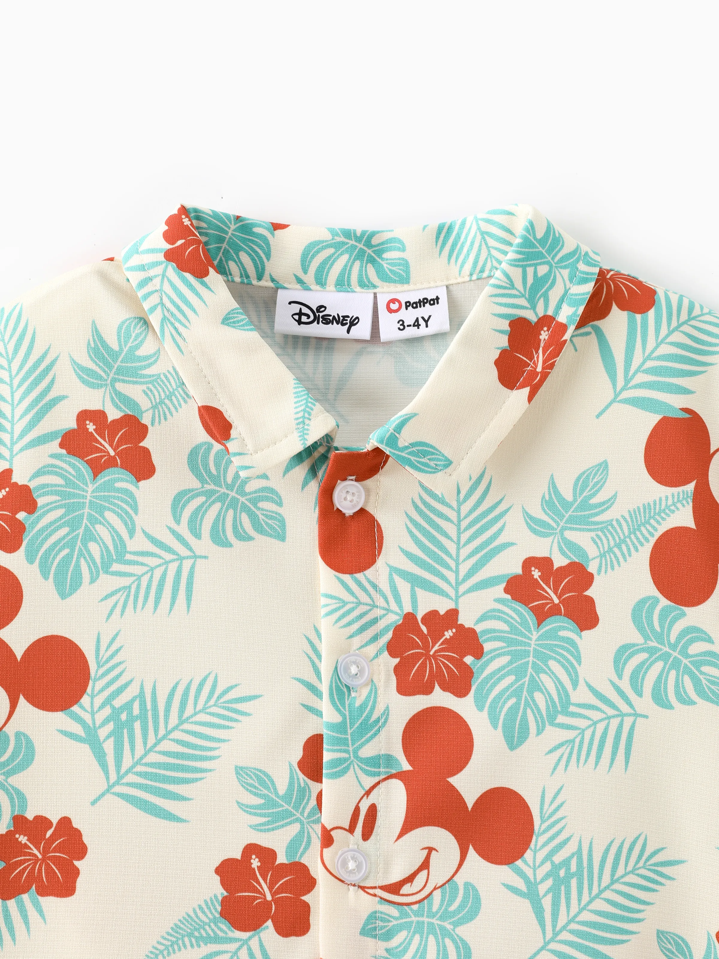 Disney Mickey and Friends Daddy and Me Family Matching Naia™ Floral Allover Print Shirt/Sleeveless Hollow-out Dress/Romper Multi-color - Image 10