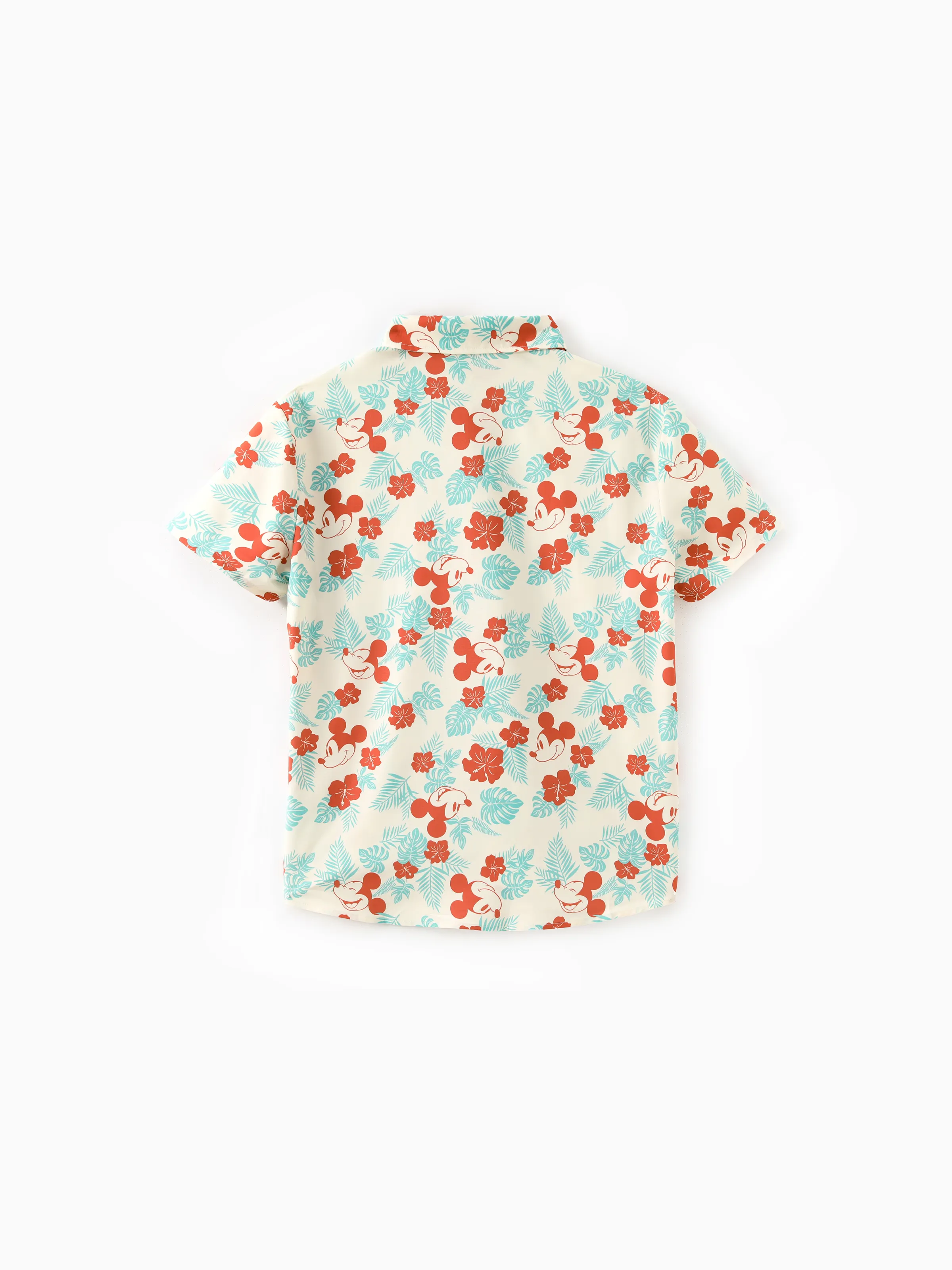 Disney Mickey and Friends Daddy and Me Family Matching Naia™ Floral Allover Print Shirt/Sleeveless Hollow-out Dress/Romper Multi-color - Image 3