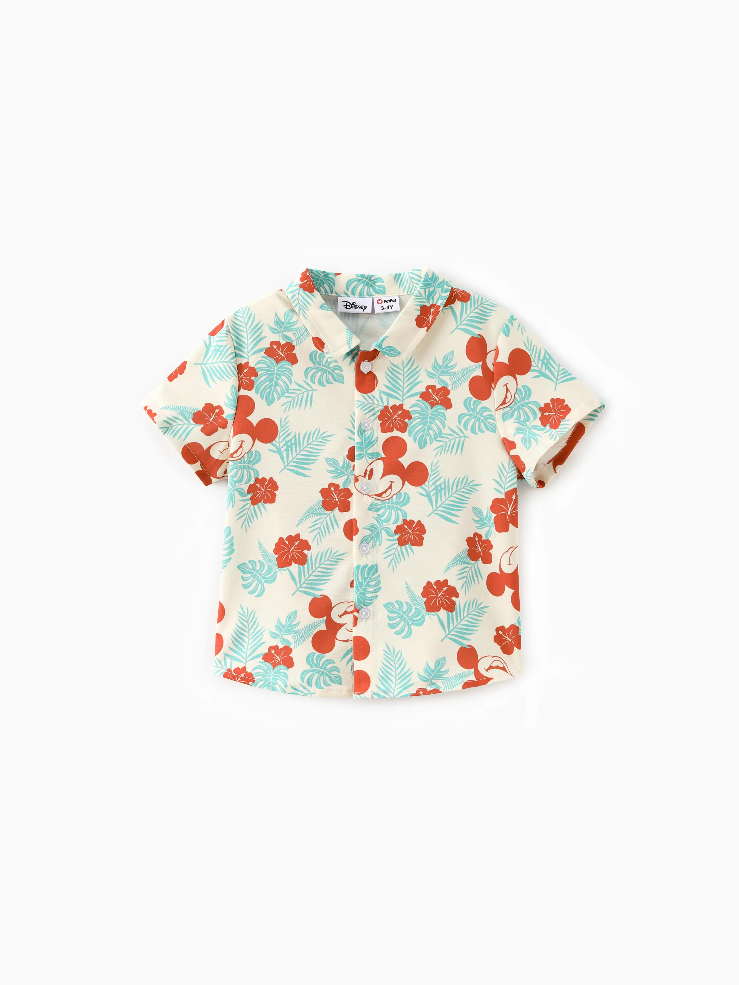 Disney Mickey and Friends Daddy and Me Family Matching Naia™ Floral Allover Print Shirt/Sleeveless Hollow-out Dress/Romper Multi-color - Image 8