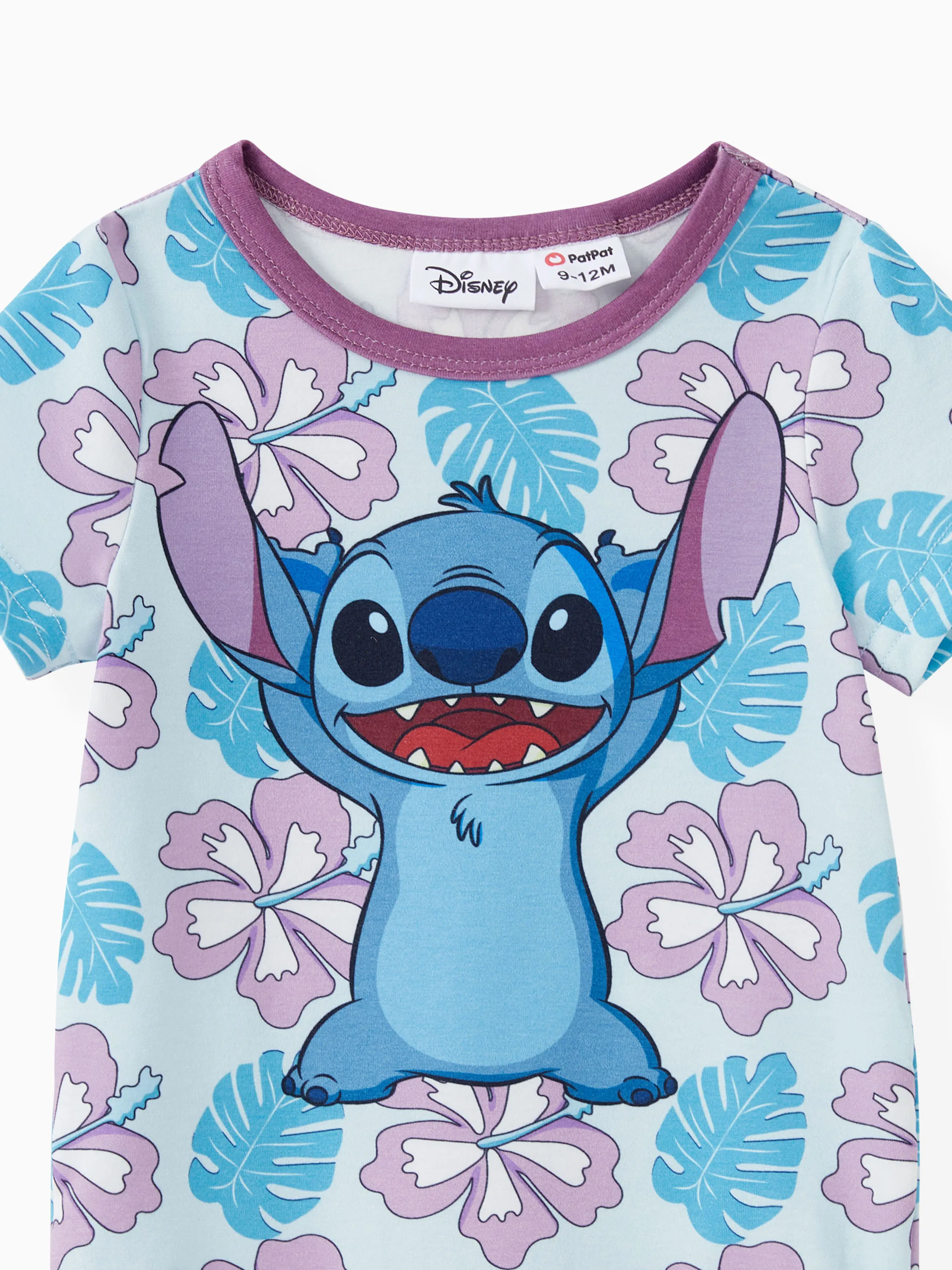 Disney Stitch Daddy and Me Family Matching Naia™ Stitch and Hawaii Style Floral Print Sleeveless Dress/Onesie／Shirt Multi-color - Image 13