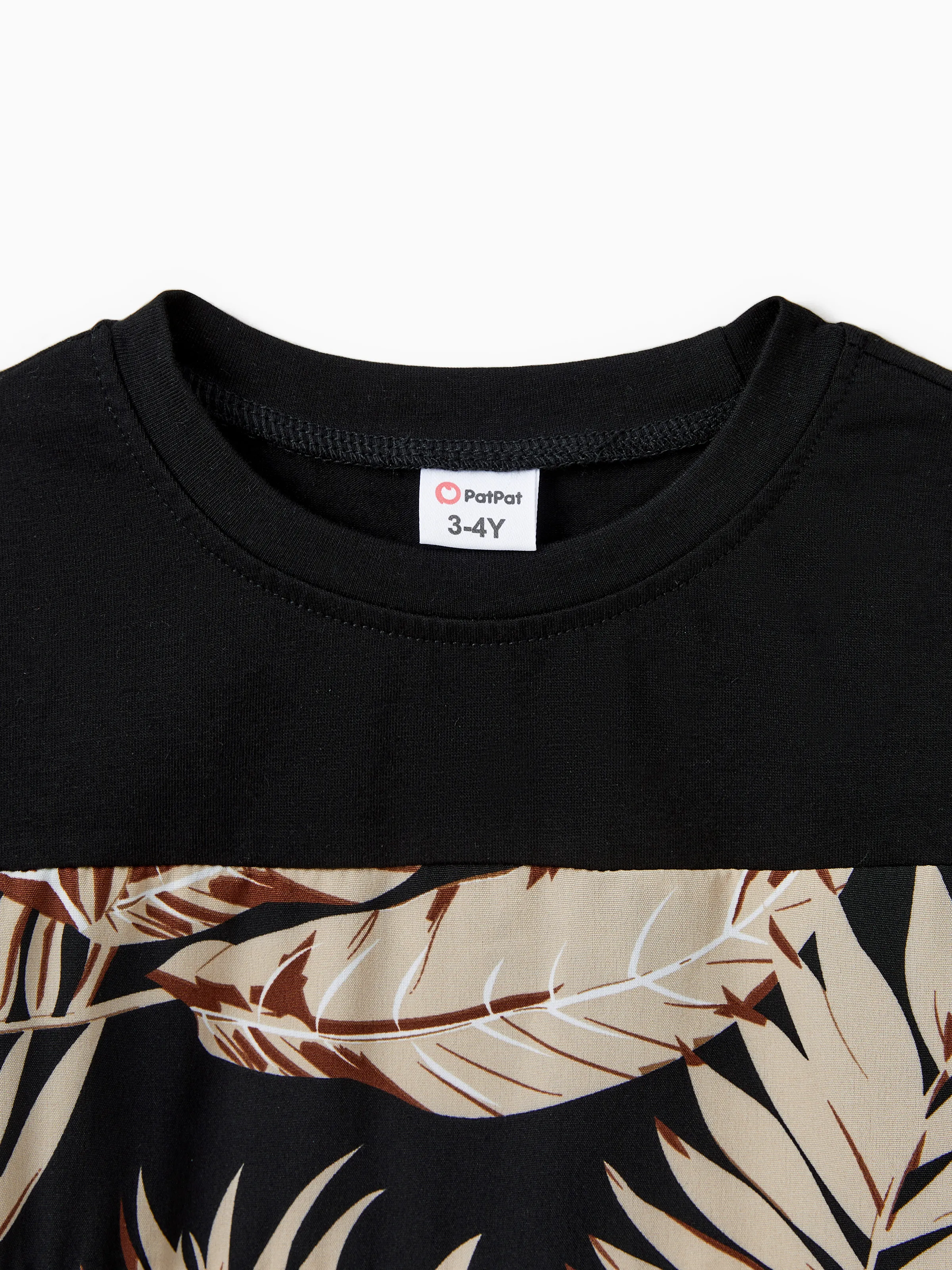 Daddy and Me Family Matching Floral Print Belted Cami Dresses And Solid Short Sleeve Tops Sets Black - Image 9