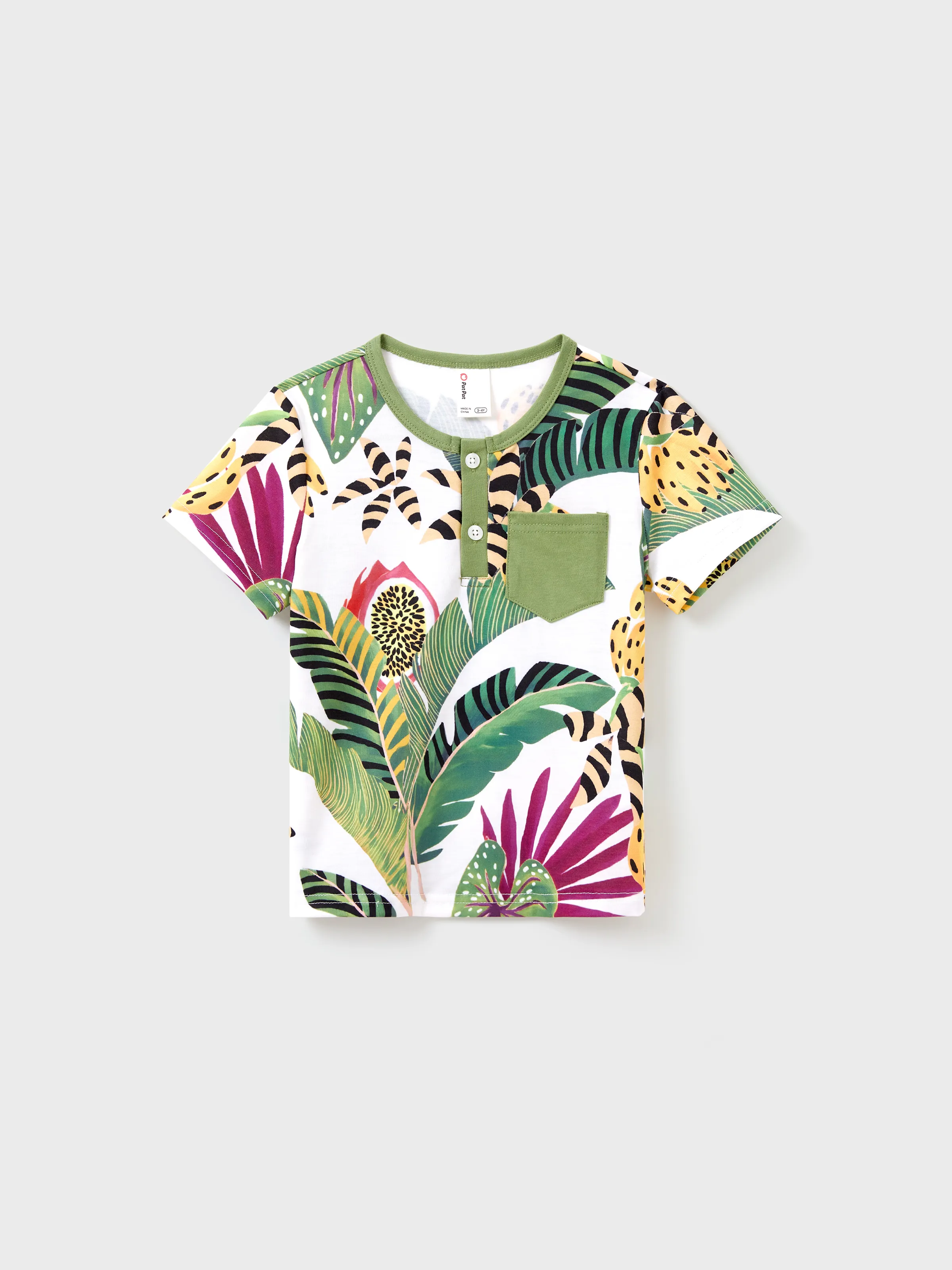 Daddy and Me Family Matching Tropical Floral Print Short-sleeve Top or Camisole Dress Set Multi-color - Image 8