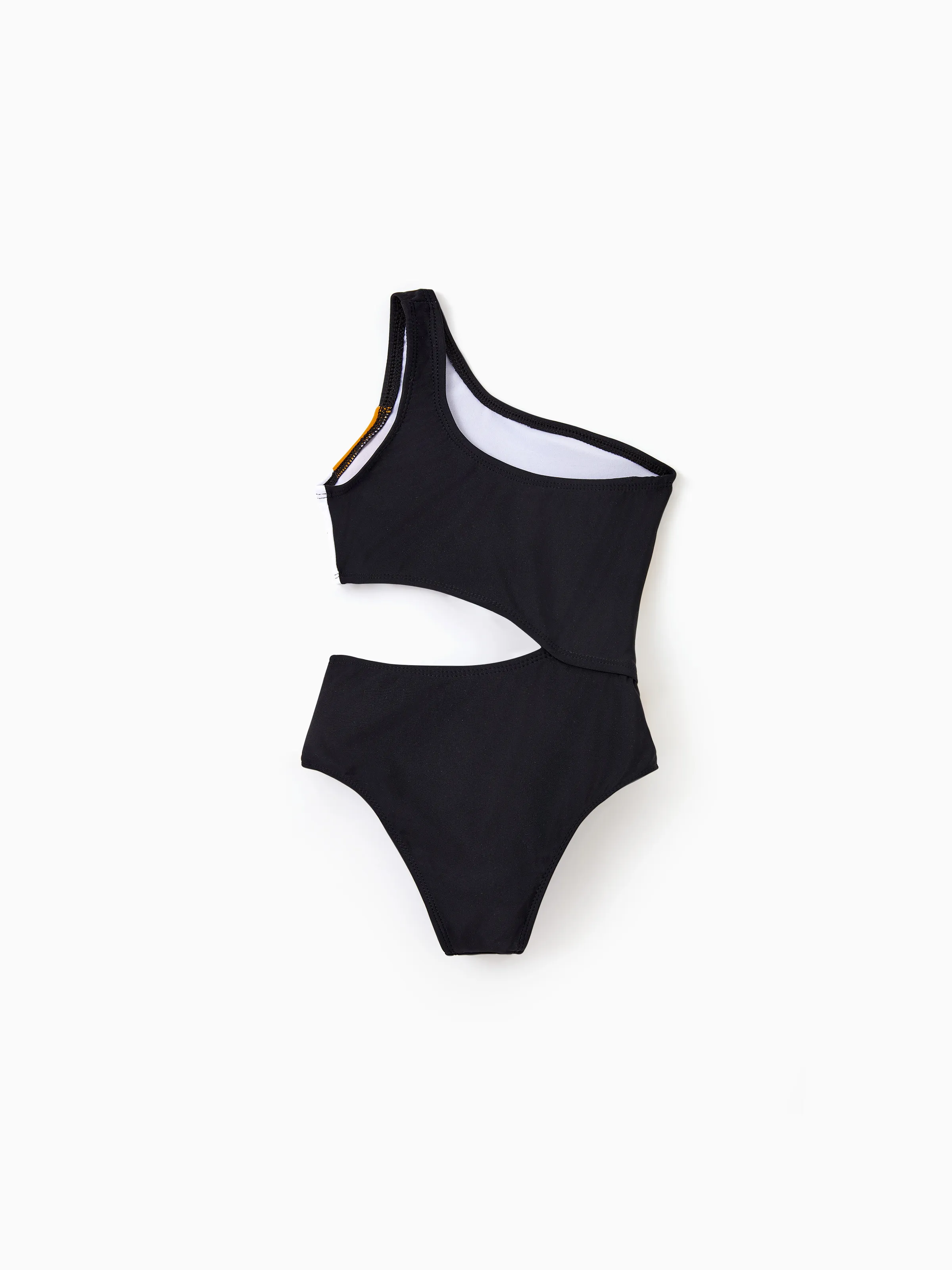 Daddy & Daughter Colorblock Swim Trunks Shorts or Cut Out Waist One-Shoulder One-piece Swimsuit Multi-color - Image 8
