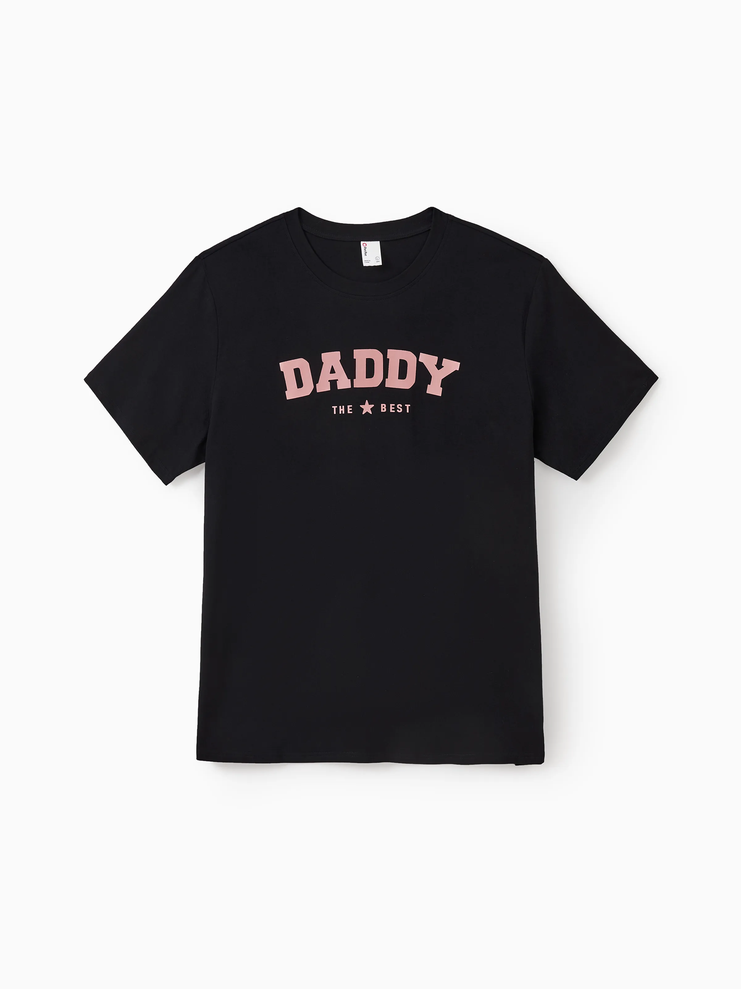 Daddy & Daughter Cotton T-Shirt & Dress Set Daddy / Mini Print Black Tee for Dad and boy, Floral Print splicing Dress for Mom, girl and Baby, Perfect for Summer Family Outings Black - Image 3