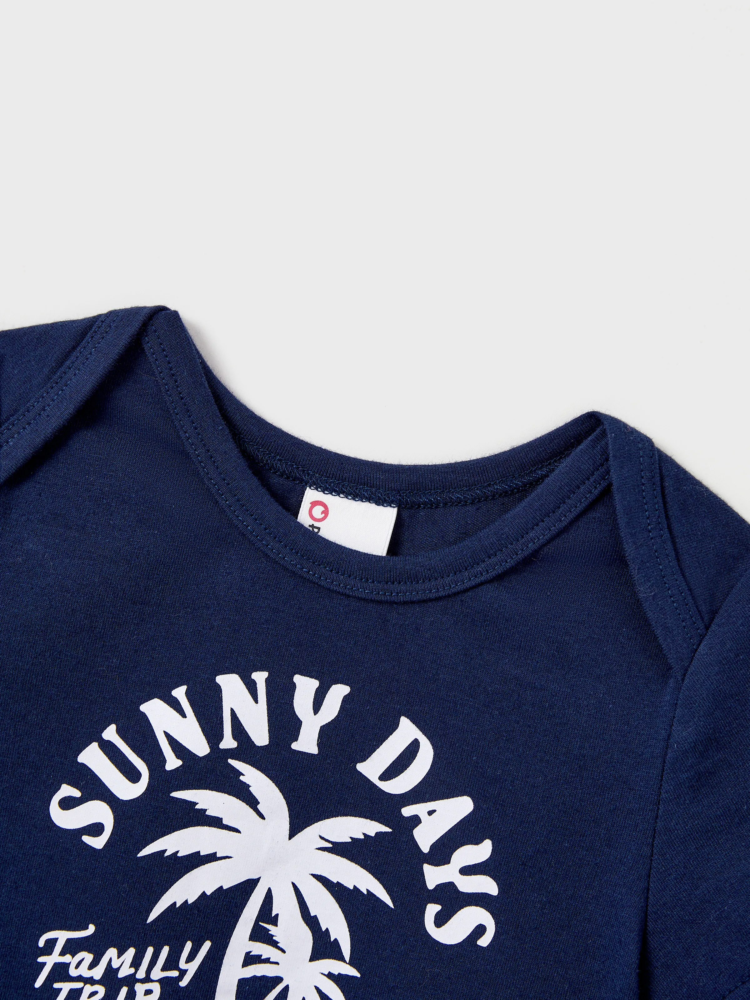 Daddy & Daughter Cotton T-Shirt & Dress Set – Sunny Days Palm Print for Dad, Mom, Baby & Toddler, Perfect for Summer Vacations & Family Outings Tibetan blue - Image 15