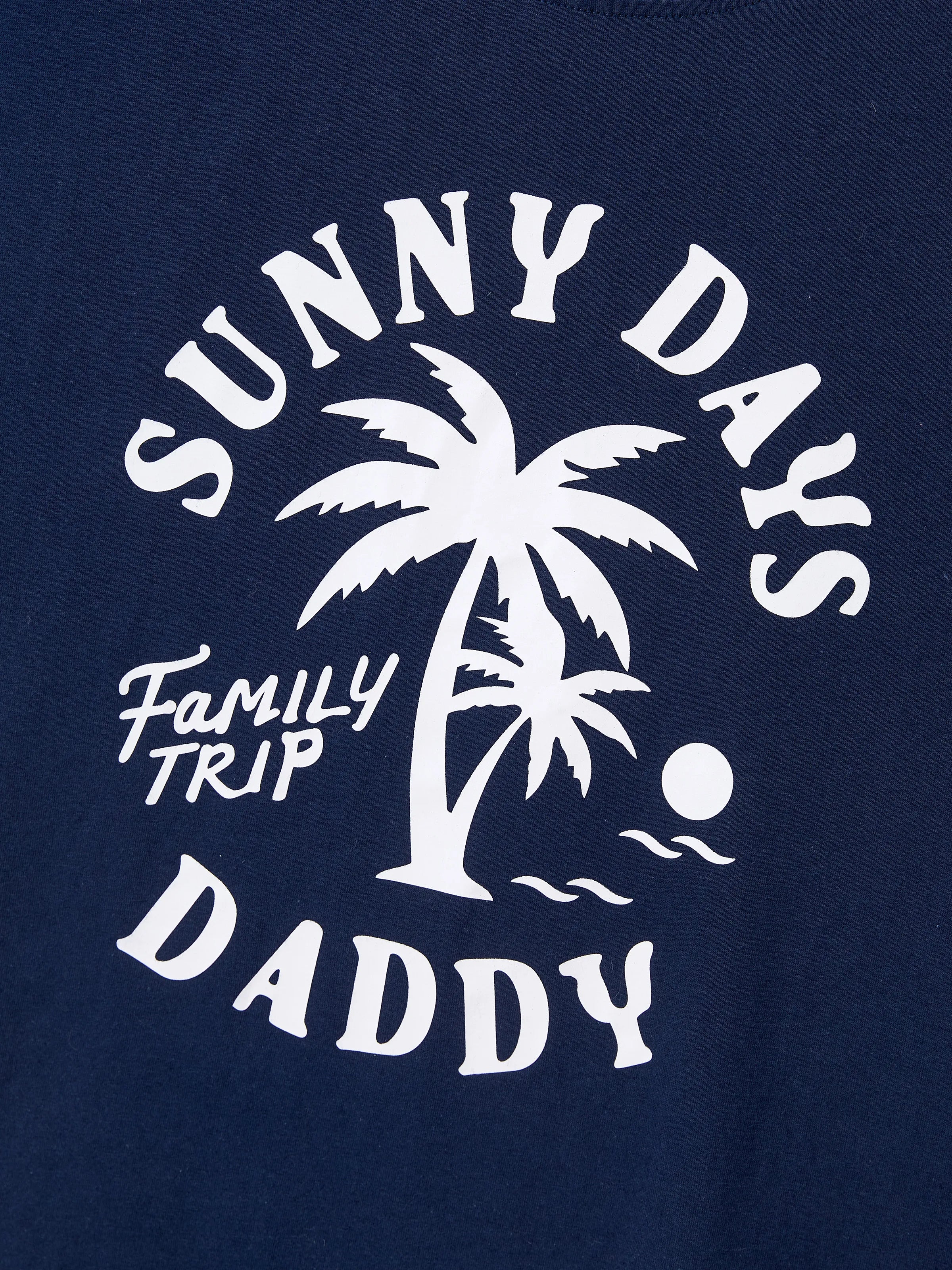 Daddy & Daughter Cotton T-Shirt & Dress Set – Sunny Days Palm Print for Dad, Mom, Baby & Toddler, Perfect for Summer Vacations & Family Outings Tibetan blue - Image 6